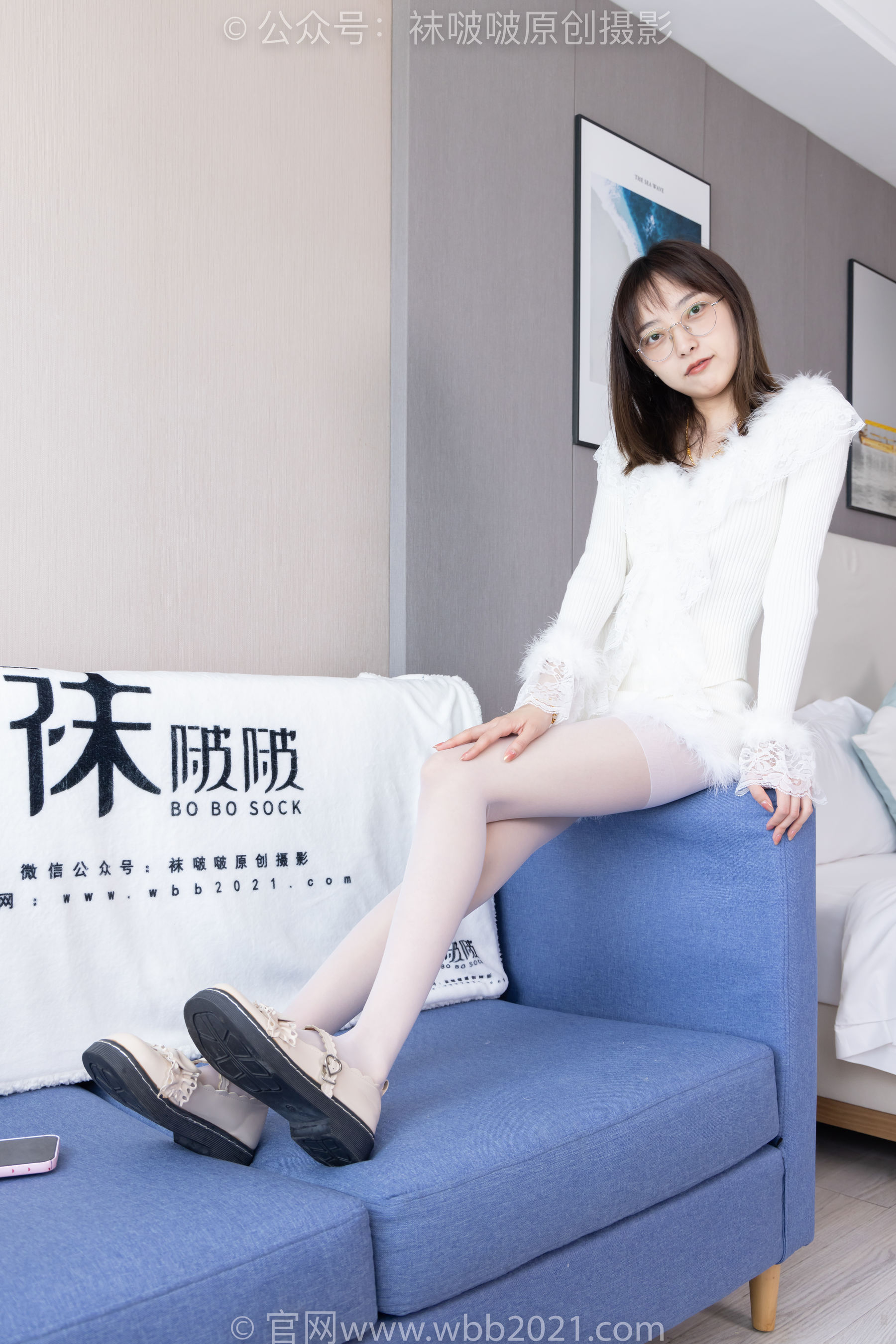 BoBoSocks袜啵啵 No.490 稚予 皮鞋、薄白丝/(161P)