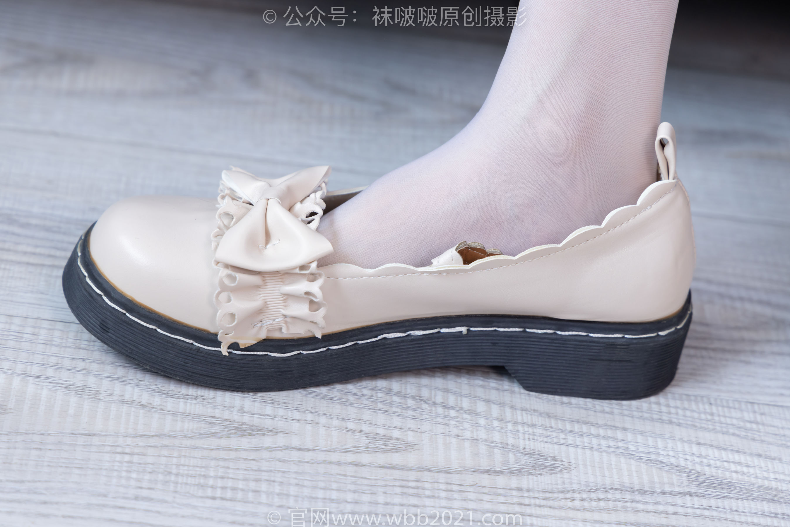 BoBoSocks袜啵啵 No.490 稚予 皮鞋、薄白丝/(161P)
