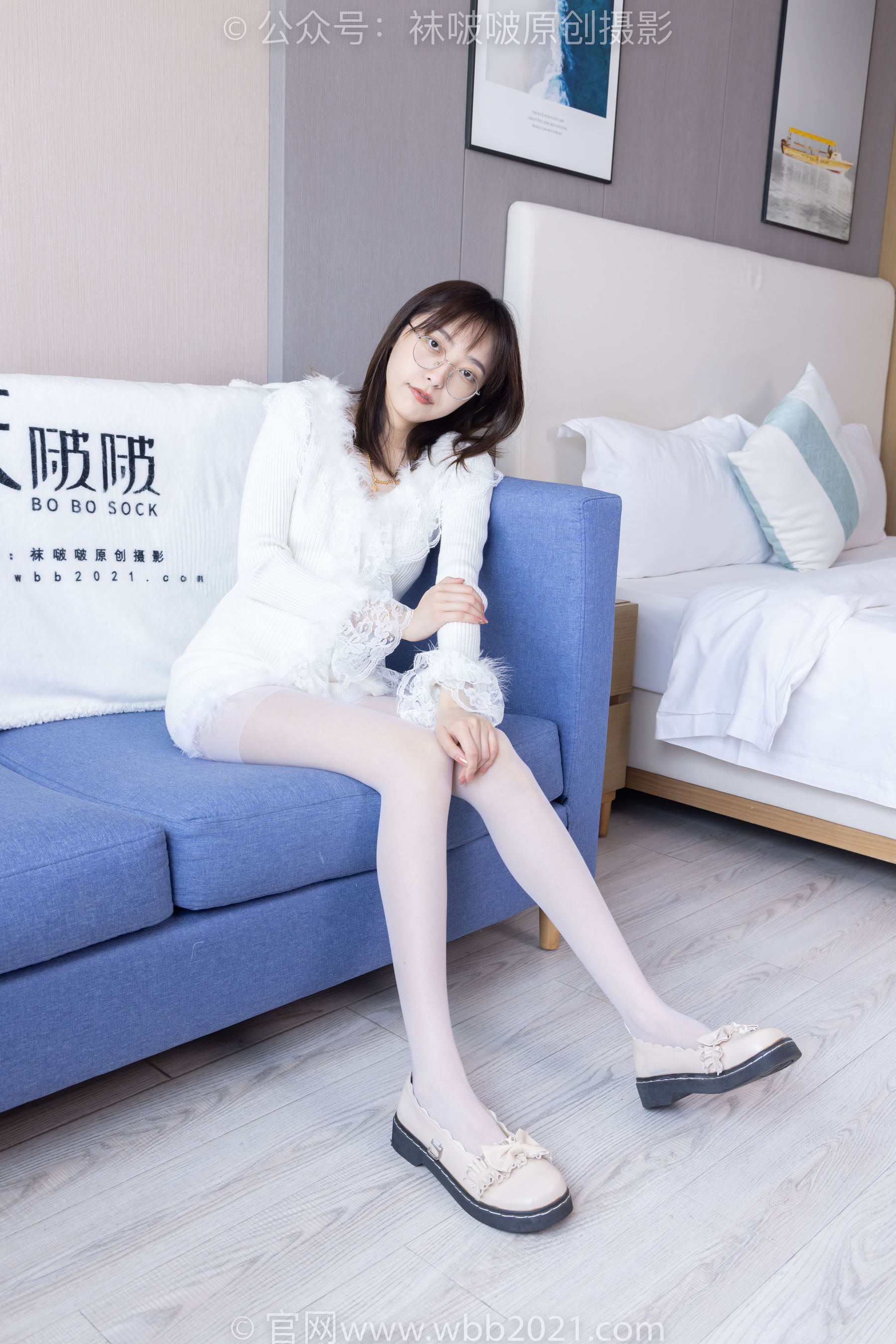 BoBoSocks袜啵啵 No.490 稚予 皮鞋、薄白丝/(161P)