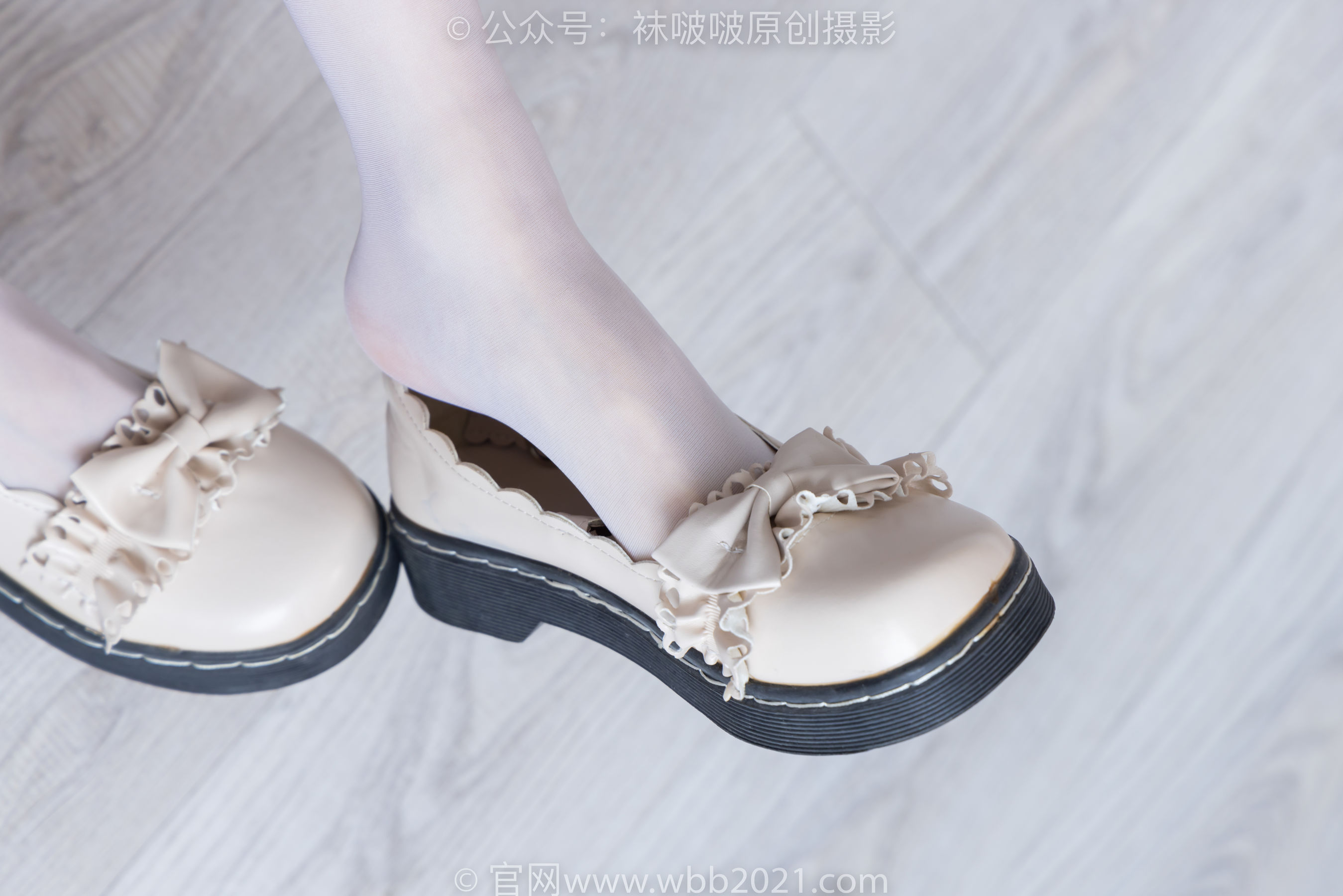 BoBoSocks袜啵啵 No.490 稚予 皮鞋、薄白丝/(161P)