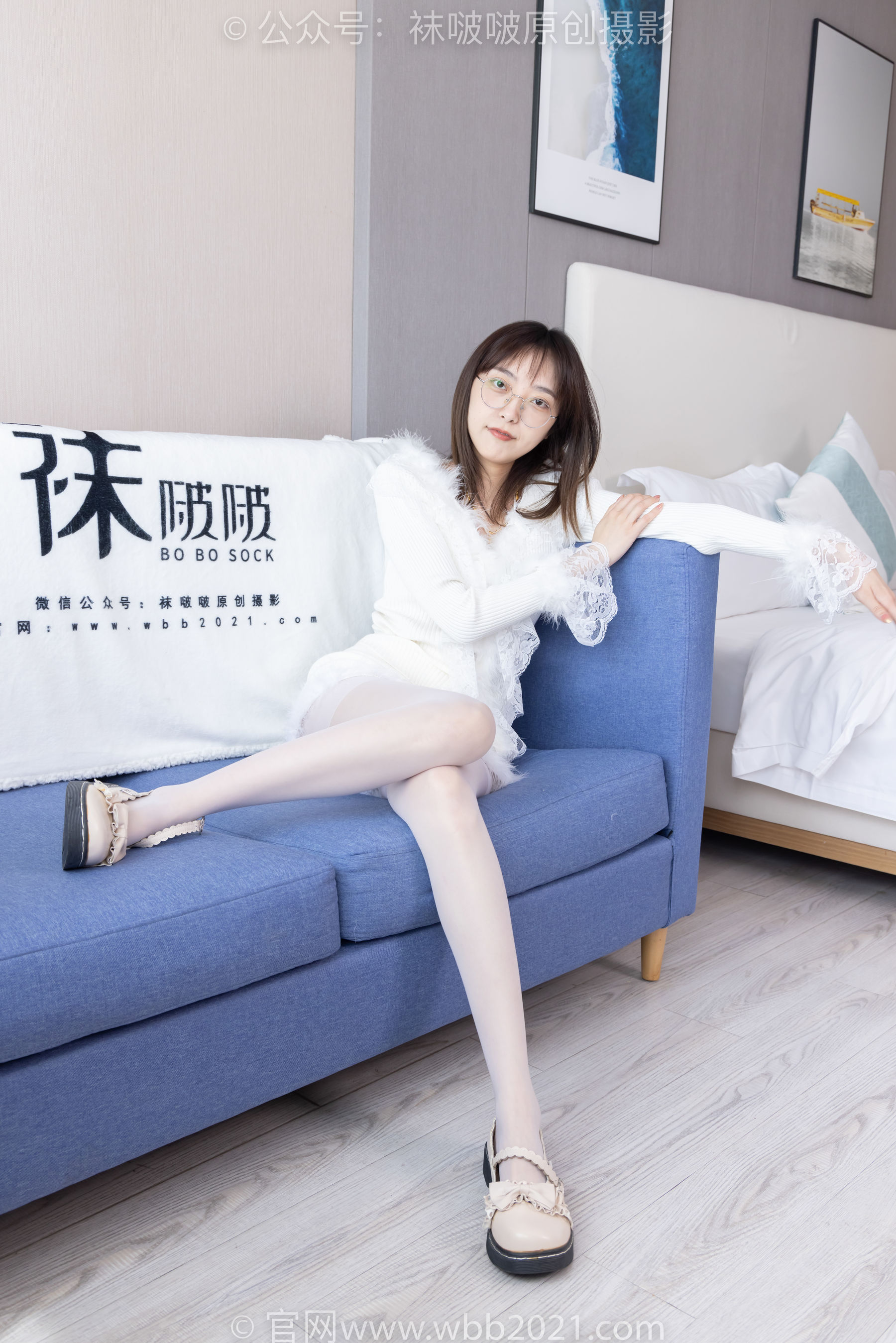 BoBoSocks袜啵啵 No.490 稚予 皮鞋、薄白丝/(161P)