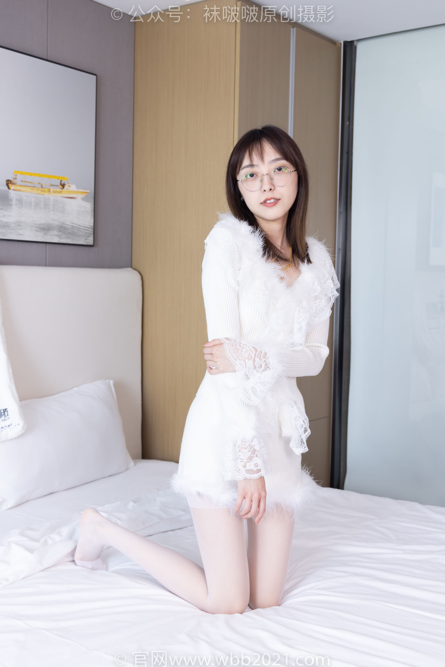 BoBoSocks袜啵啵 No.490 稚予 皮鞋、薄白丝/(161P)