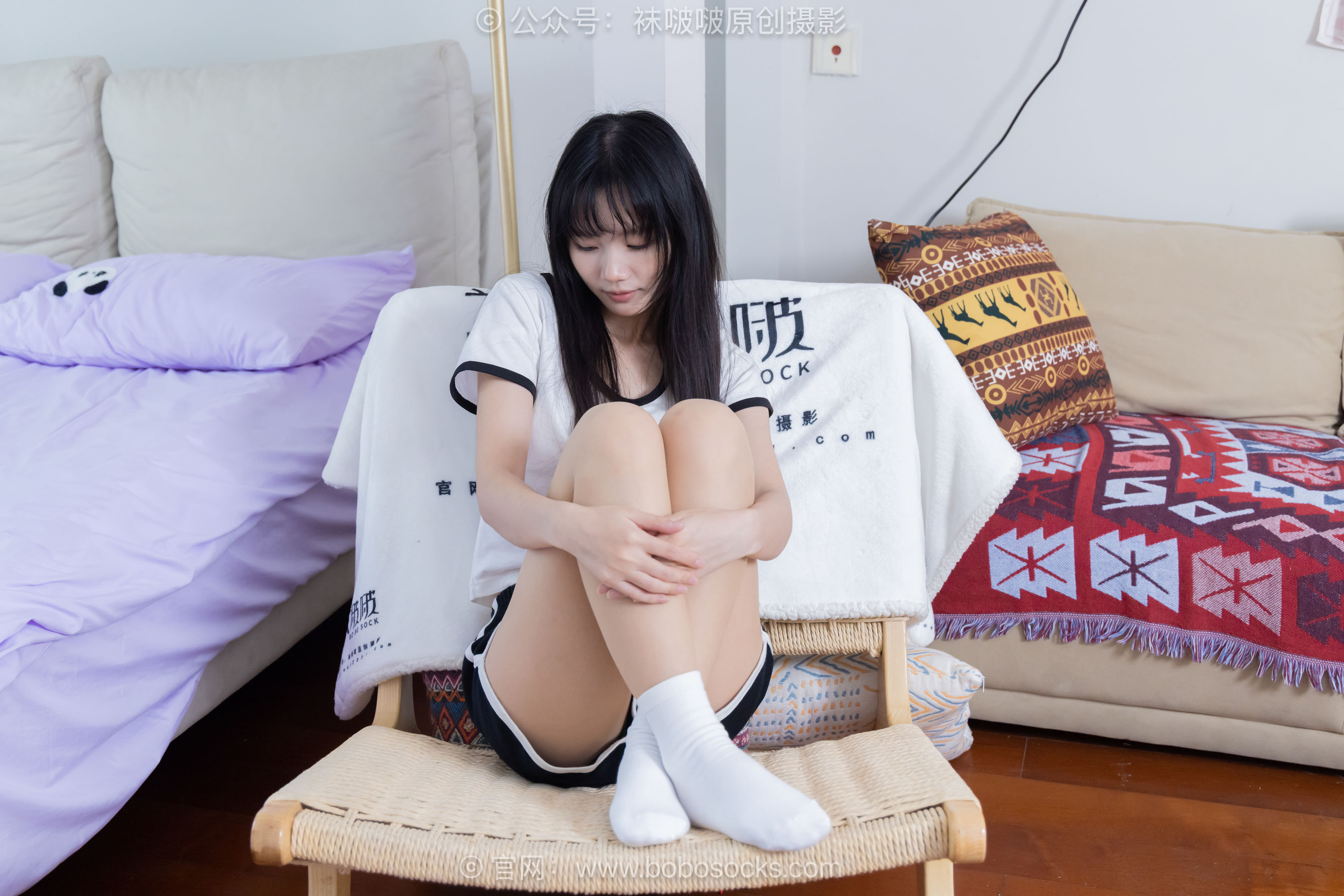 BoBoSocks袜啵啵 No.488 甜甜圈 板鞋、白棉袜、薄肉丝/(146P)