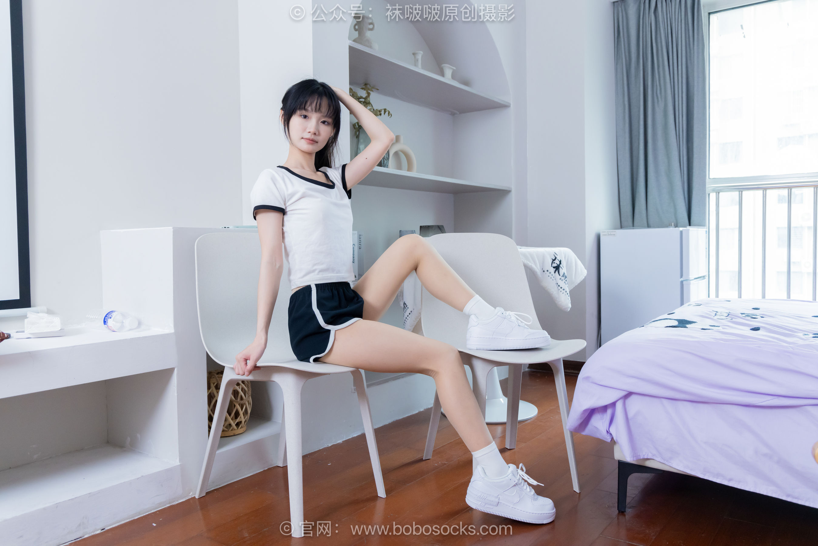 BoBoSocks袜啵啵 No.488 甜甜圈 板鞋、白棉袜、薄肉丝/(146P)