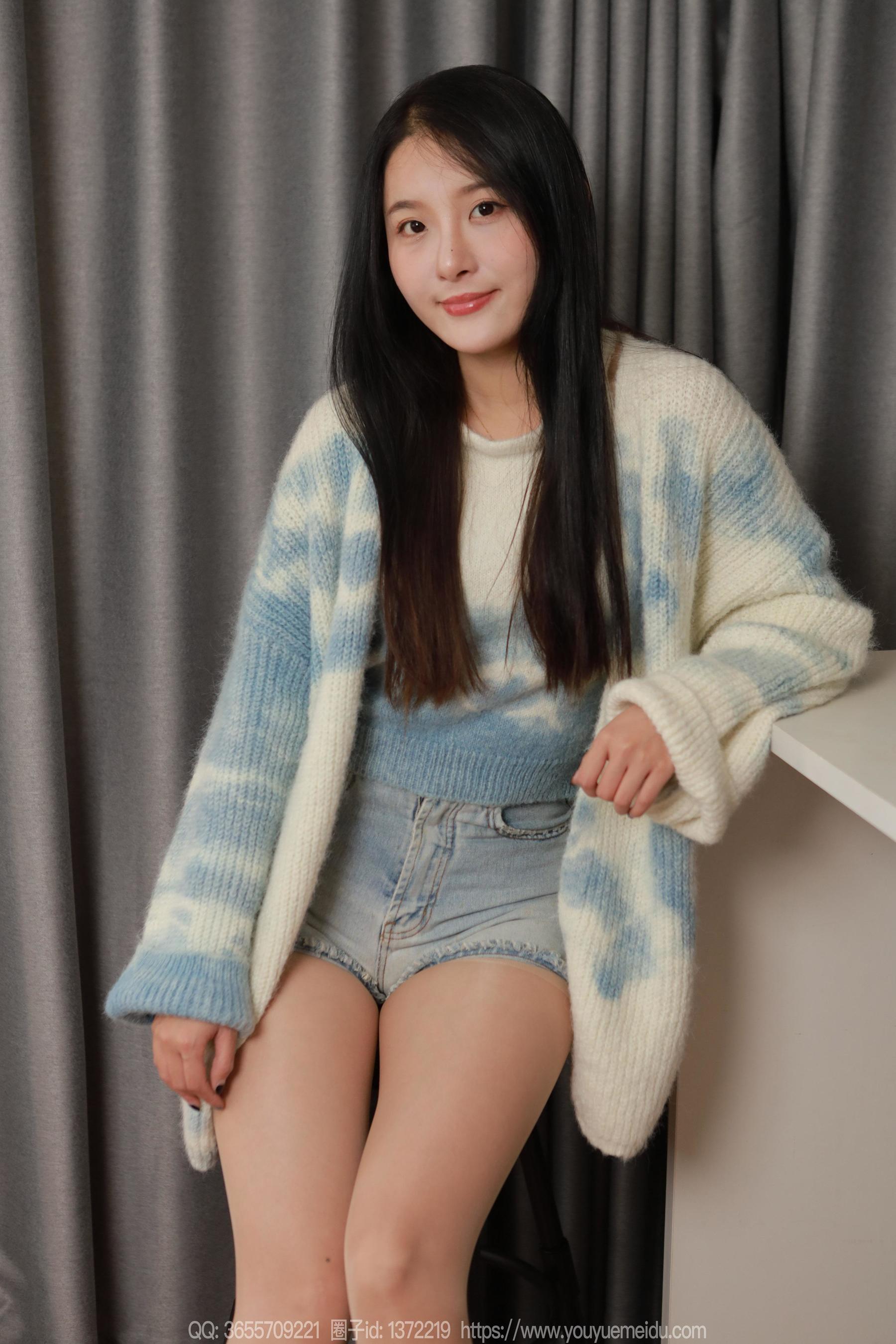 IESS异思趣向 - 模特： 婉萍 《蓝白毛衣（上）》/(90P)