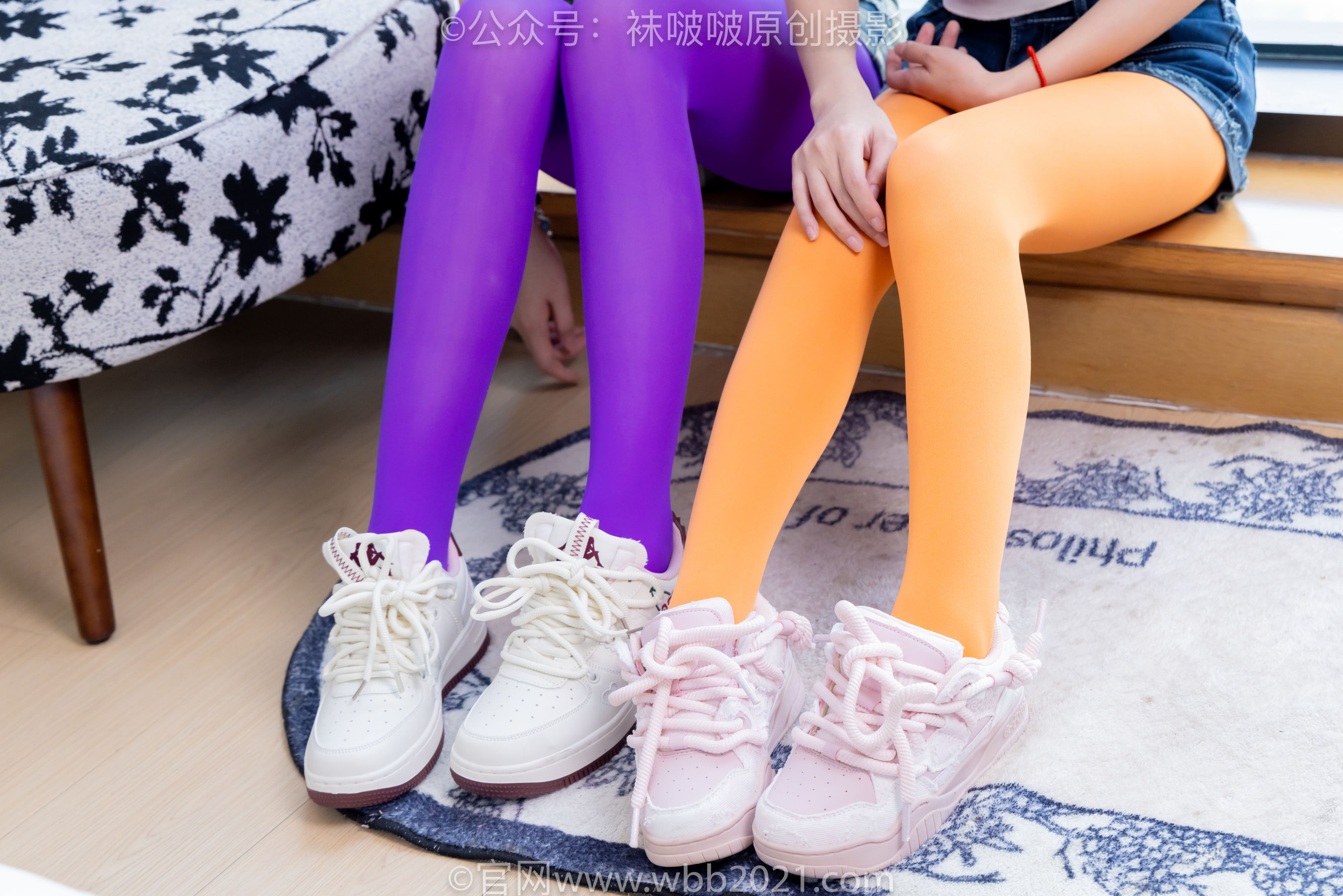 BoBoSocks袜啵啵 No.498 小甜豆&甜甜圈 - 两双高跟鞋、两双板鞋、厚黑丝、厚橘丝、厚紫丝/(244P)