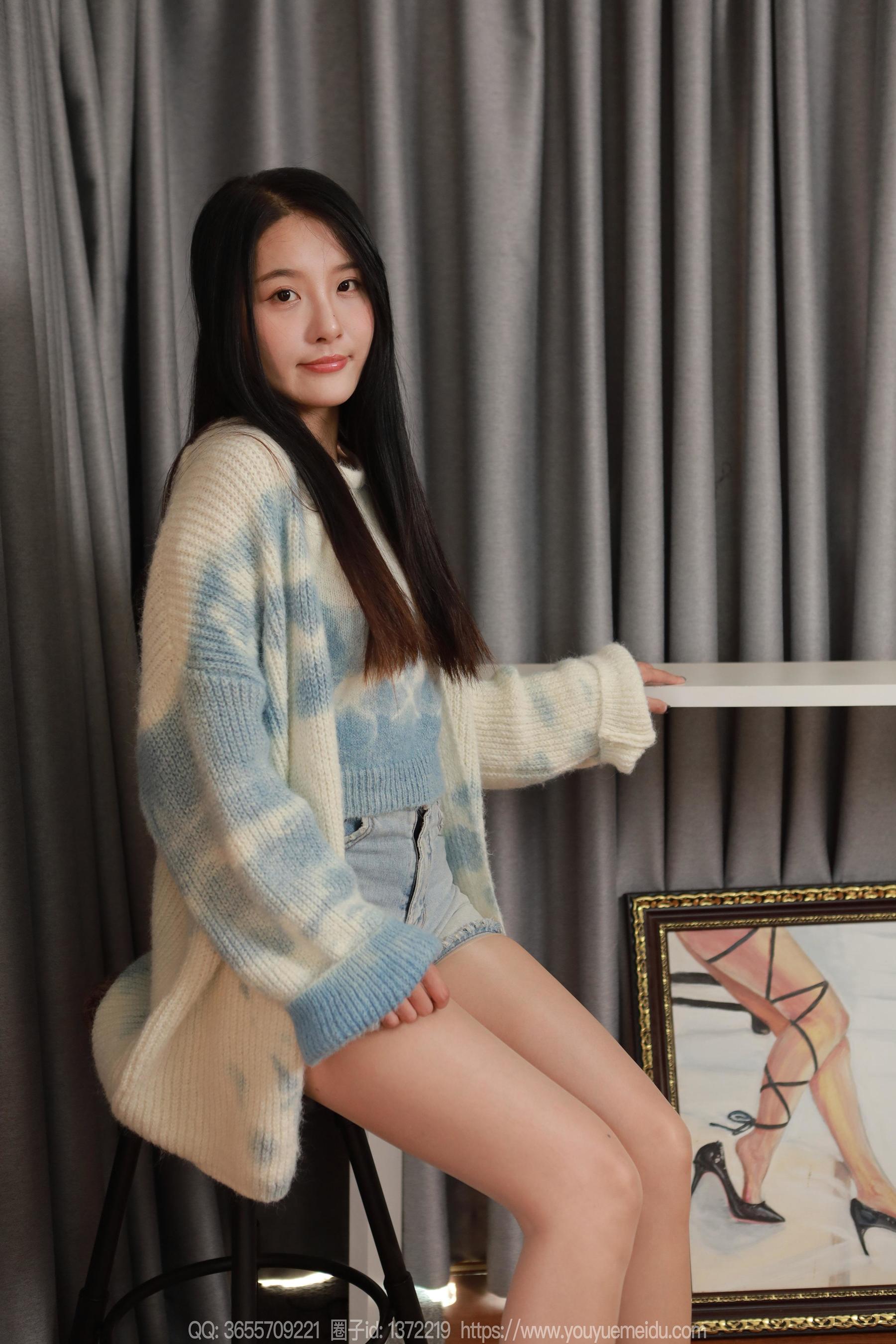 IESS异思趣向 - 模特： 婉萍 《蓝白毛衣（上）》/(90P)