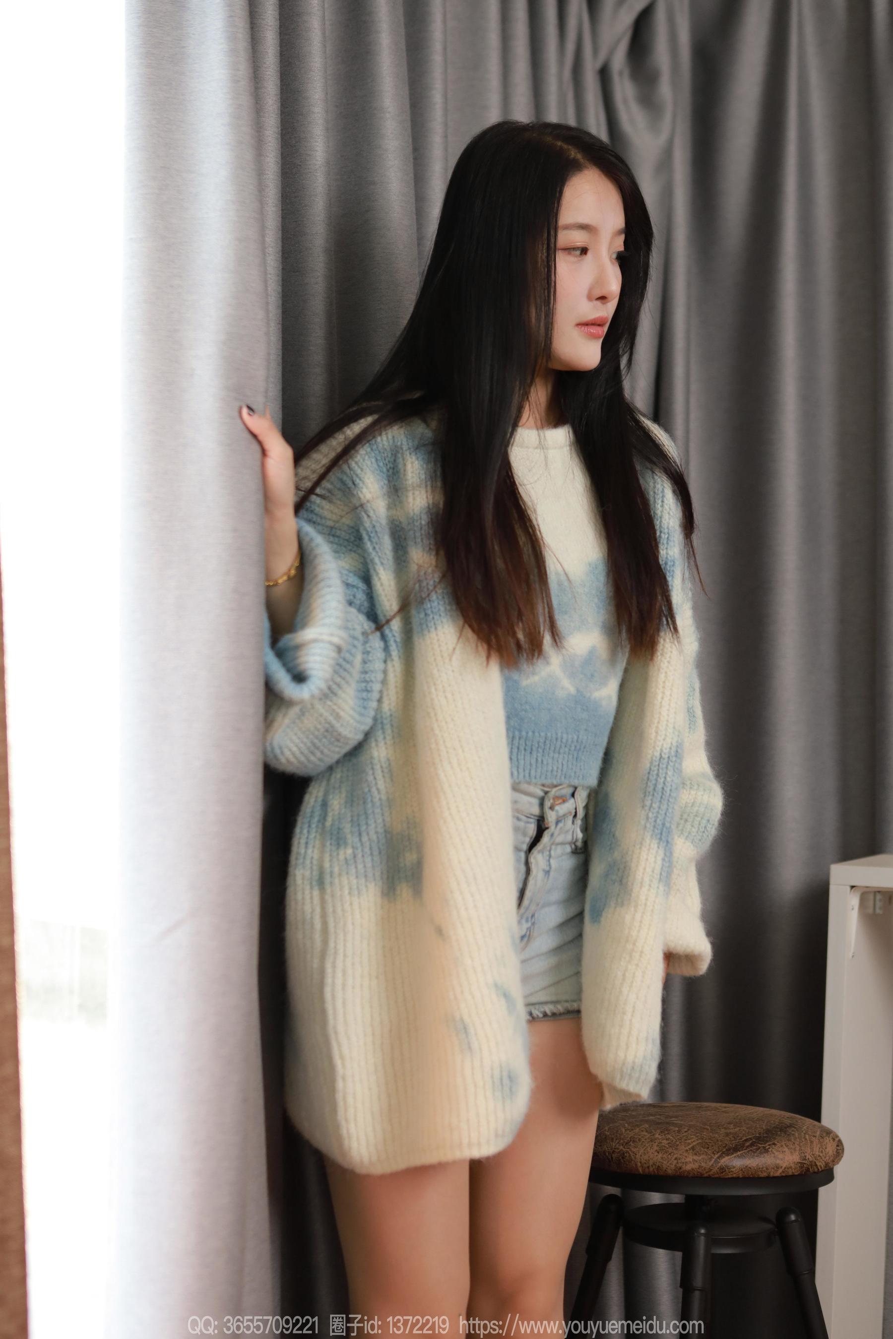 IESS异思趣向 - 模特： 婉萍 《蓝白毛衣（上）》/(90P)