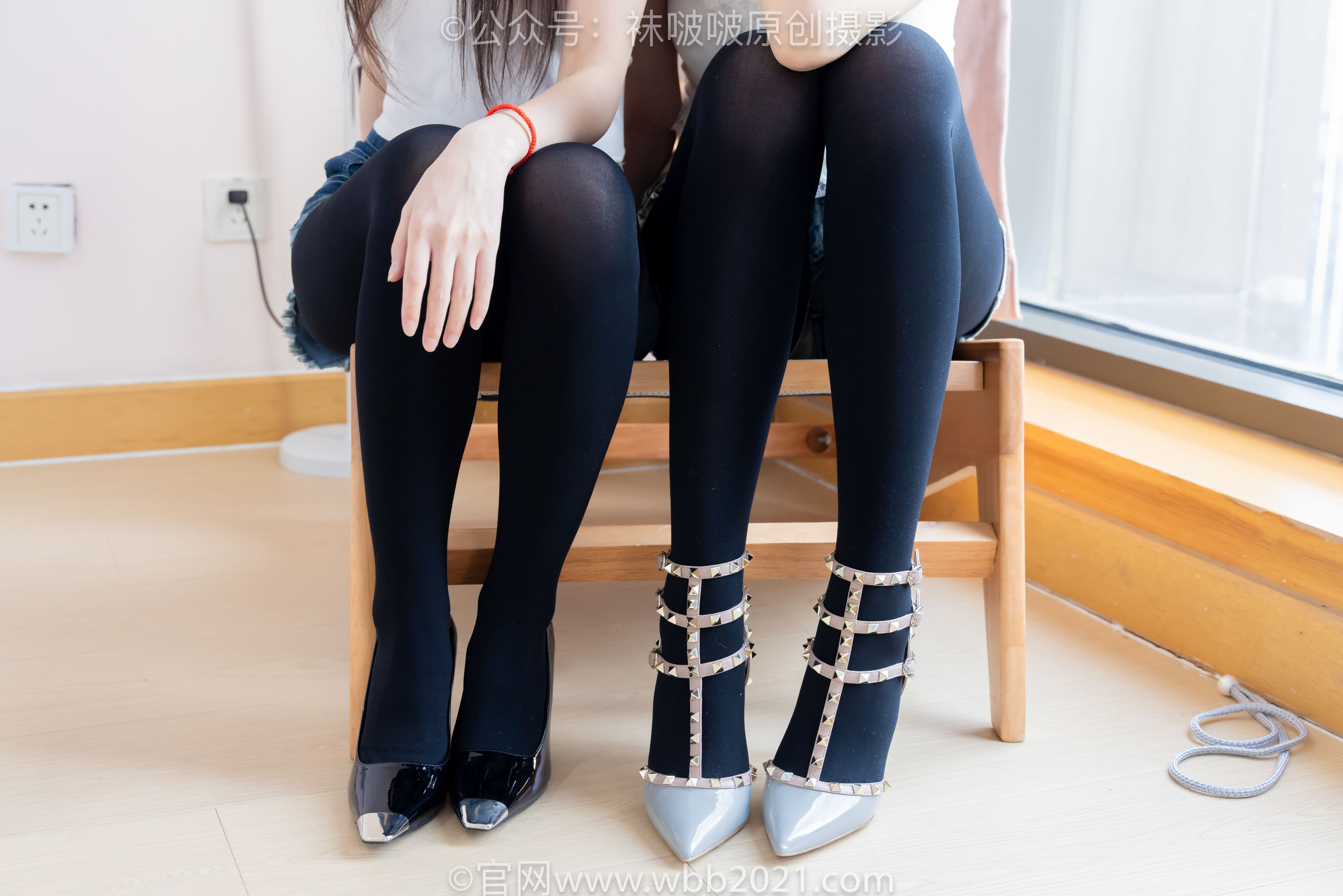 BoBoSocks袜啵啵 No.498 小甜豆&甜甜圈 - 两双高跟鞋、两双板鞋、厚黑丝、厚橘丝、厚紫丝/(244P)