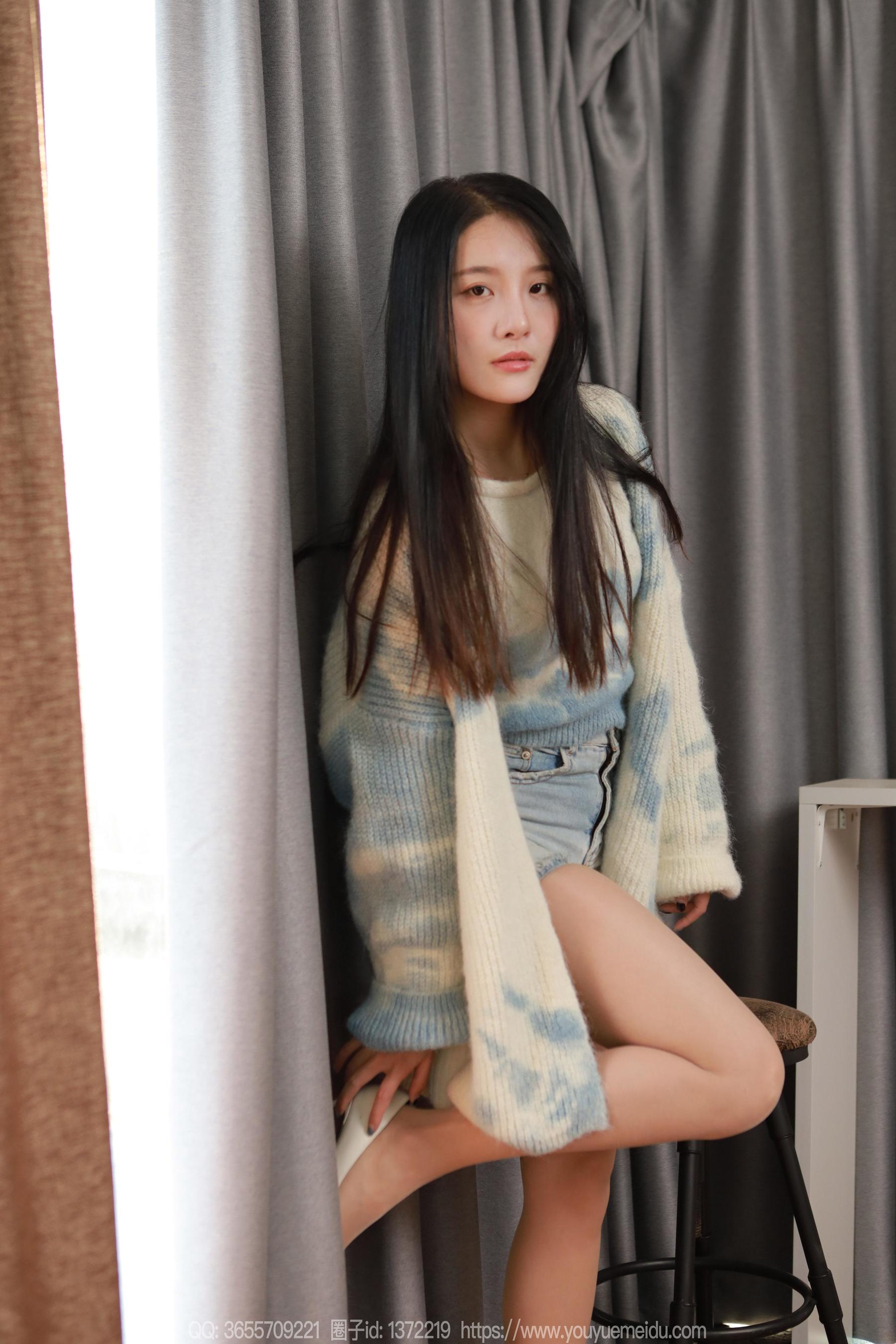 IESS异思趣向 - 模特： 婉萍 《蓝白毛衣（上）》/(90P)