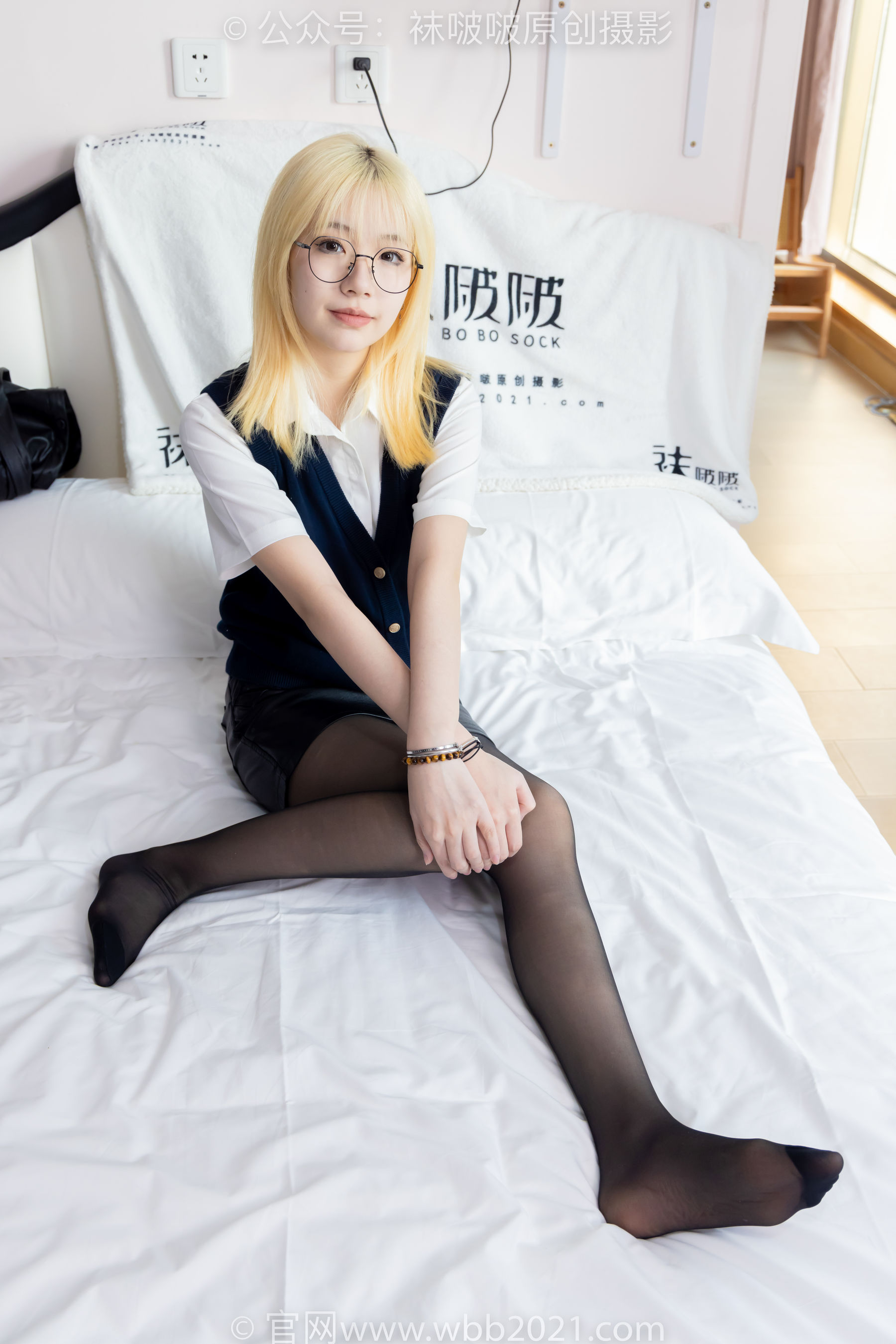 BoBoSocks袜啵啵 No.507 小甜豆 高跟长靴、薄黑丝、皮衣外套、ol风/(140P)