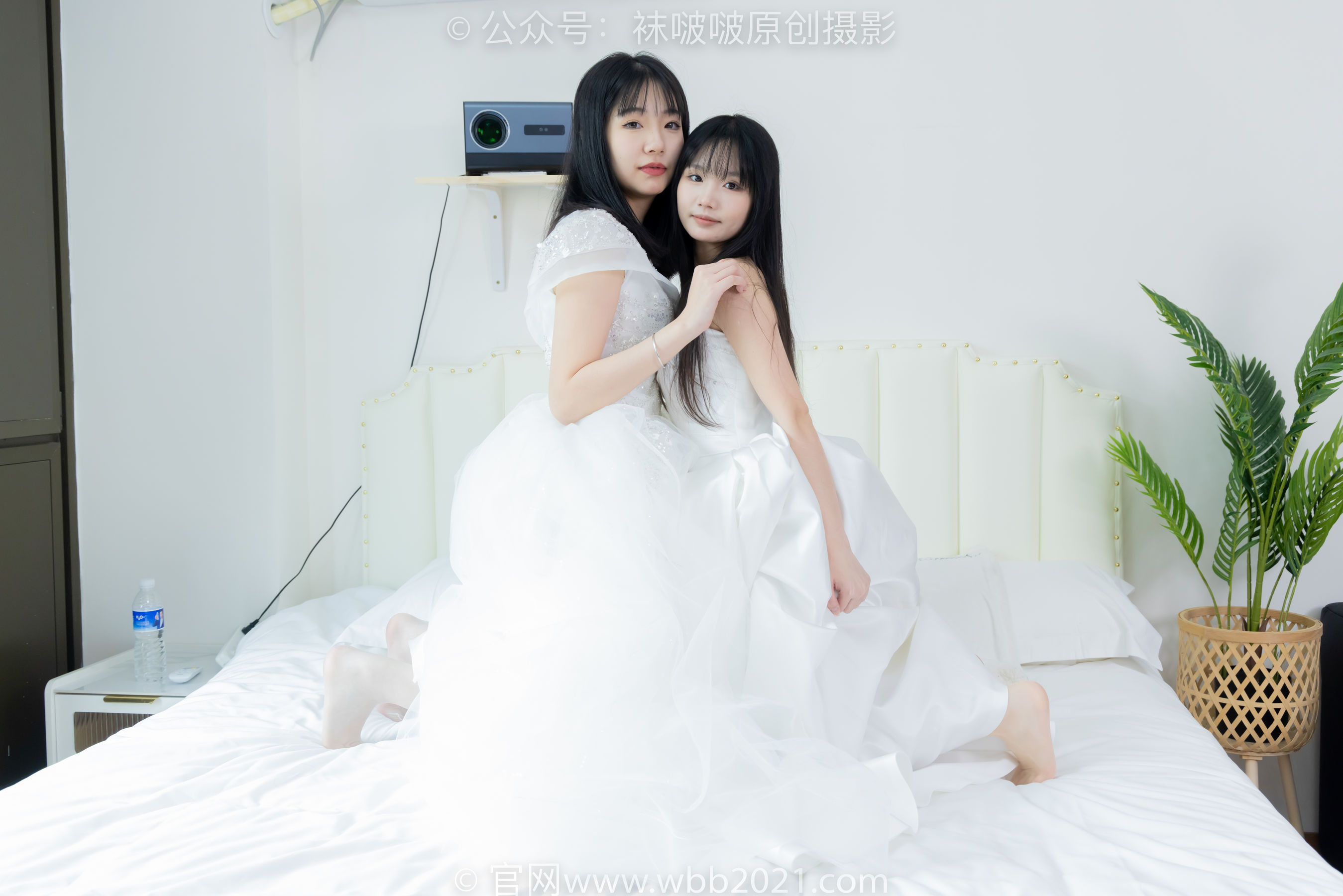 BoBoSocks袜啵啵 No.510 小甜豆&甜甜圈 - 两双高跟鞋、薄肉丝、薄白丝、婚纱主题、互相帮对方腿脚涂抹/(172P)