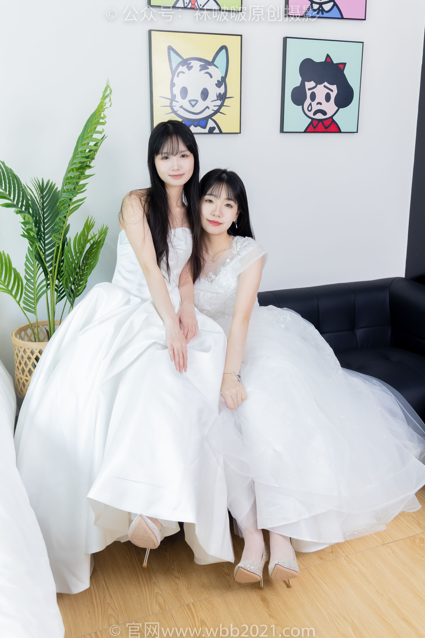 BoBoSocks袜啵啵 No.510 小甜豆&甜甜圈 - 两双高跟鞋、薄肉丝、薄白丝、婚纱主题、互相帮对方腿脚涂抹/(172P)