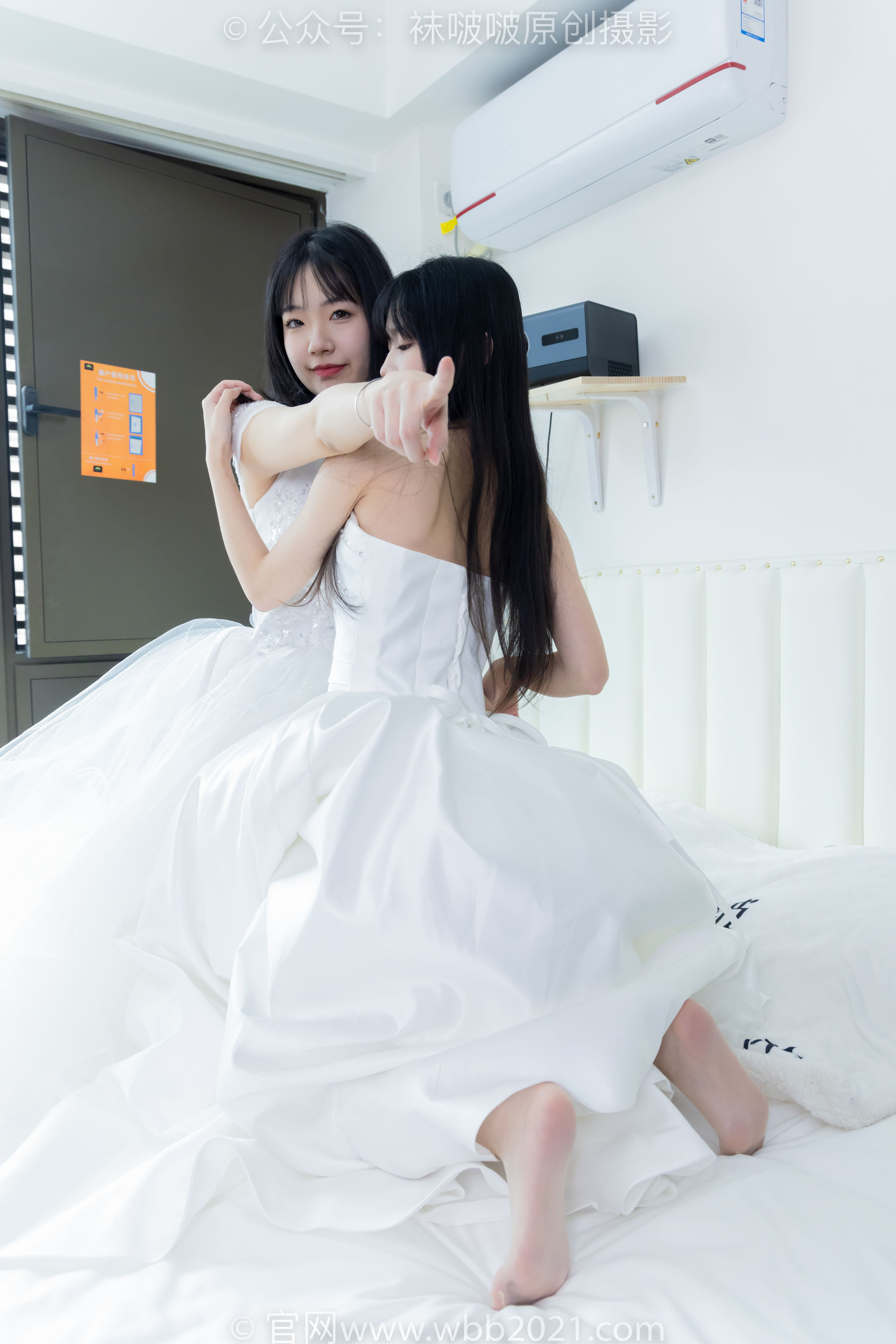 BoBoSocks袜啵啵 No.510 小甜豆&甜甜圈 - 两双高跟鞋、薄肉丝、薄白丝、婚纱主题、互相帮对方腿脚涂抹/(172P)