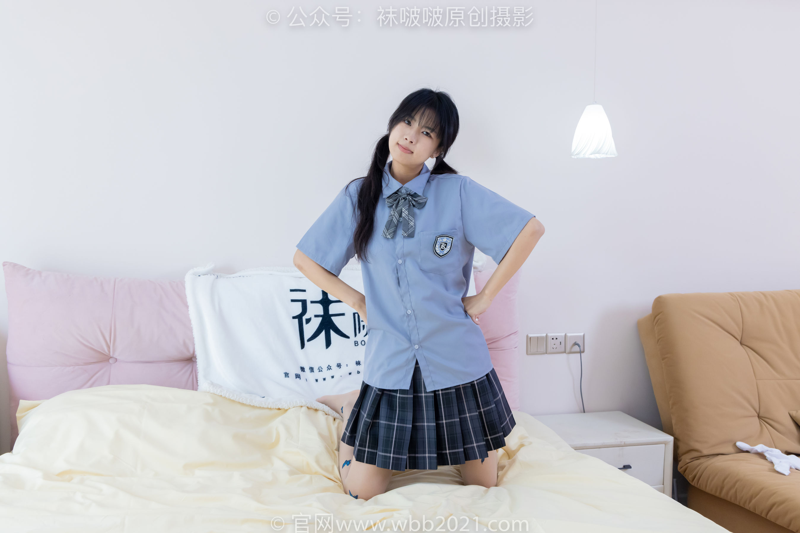 BoBoSocks袜啵啵 No.508 奶油 皮鞋、白棉袜、蝴蝶薄肉丝、jk制服/(160P)