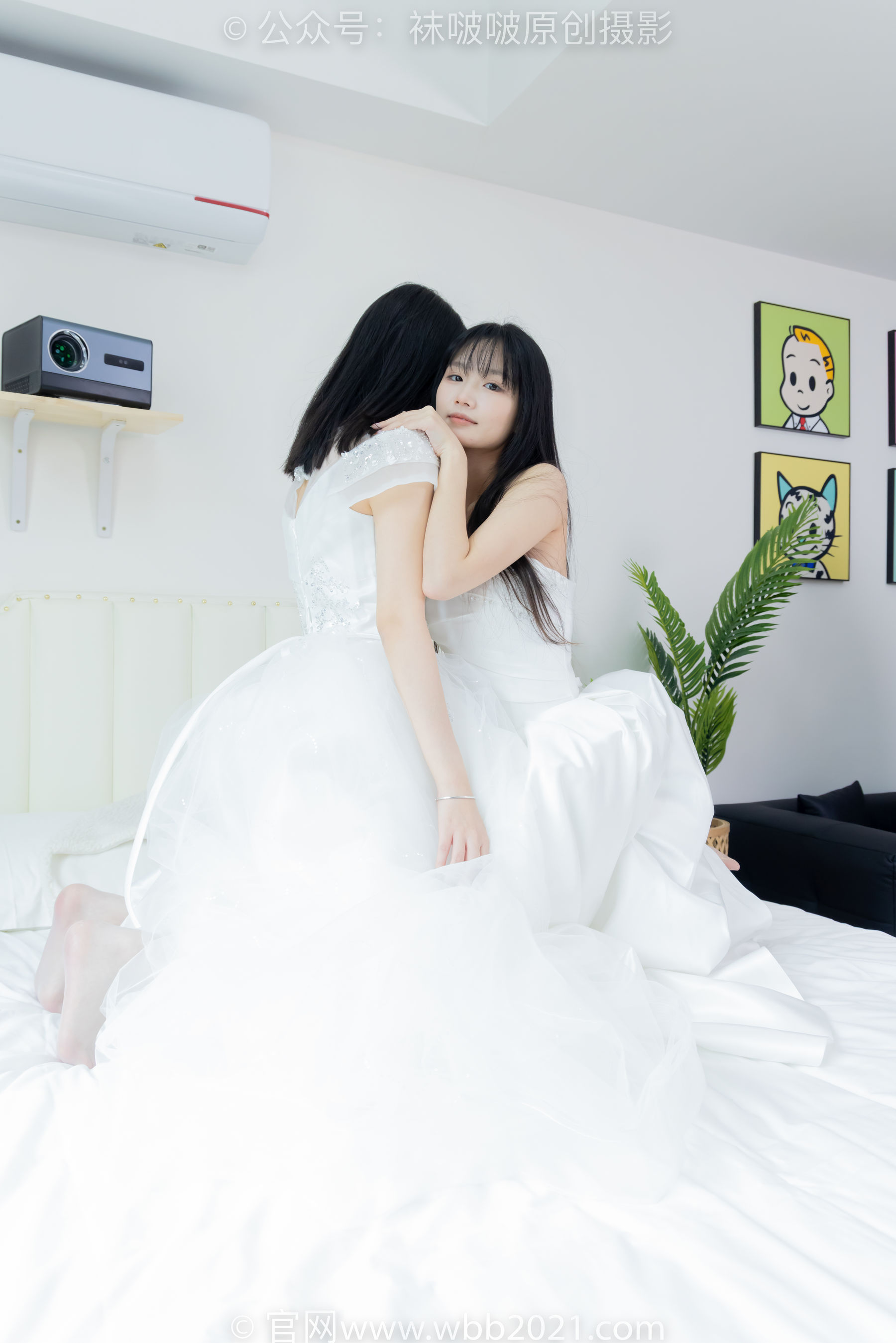 BoBoSocks袜啵啵 No.510 小甜豆&甜甜圈 - 两双高跟鞋、薄肉丝、薄白丝、婚纱主题、互相帮对方腿脚涂抹/(172P)