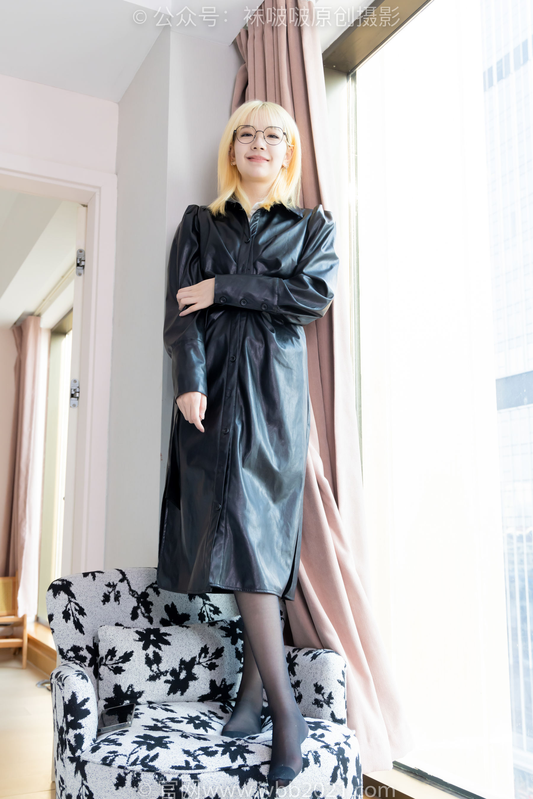 BoBoSocks袜啵啵 No.507 小甜豆 高跟长靴、薄黑丝、皮衣外套、ol风/(140P)