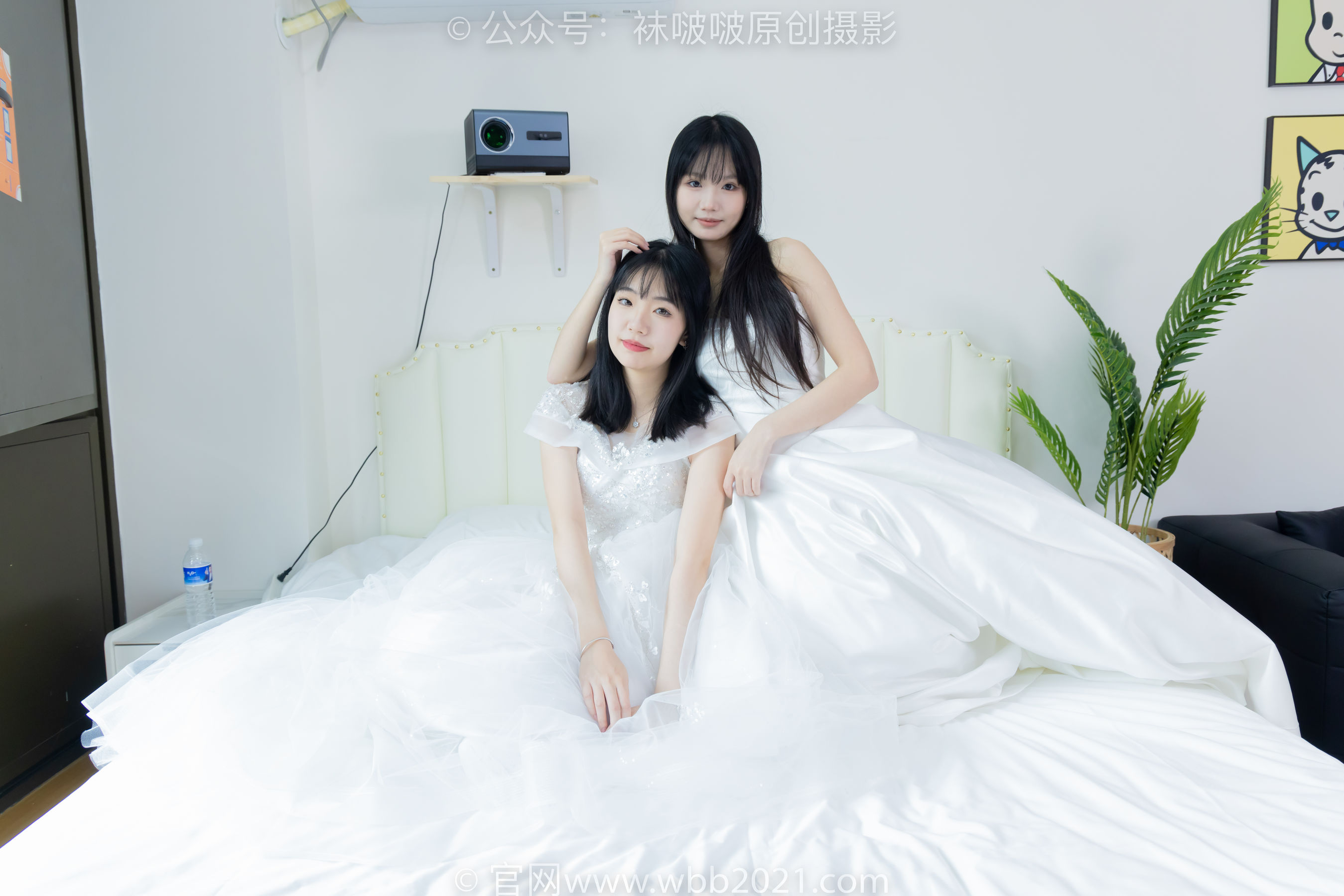 BoBoSocks袜啵啵 No.510 小甜豆&甜甜圈 - 两双高跟鞋、薄肉丝、薄白丝、婚纱主题、互相帮对方腿脚涂抹/(172P)