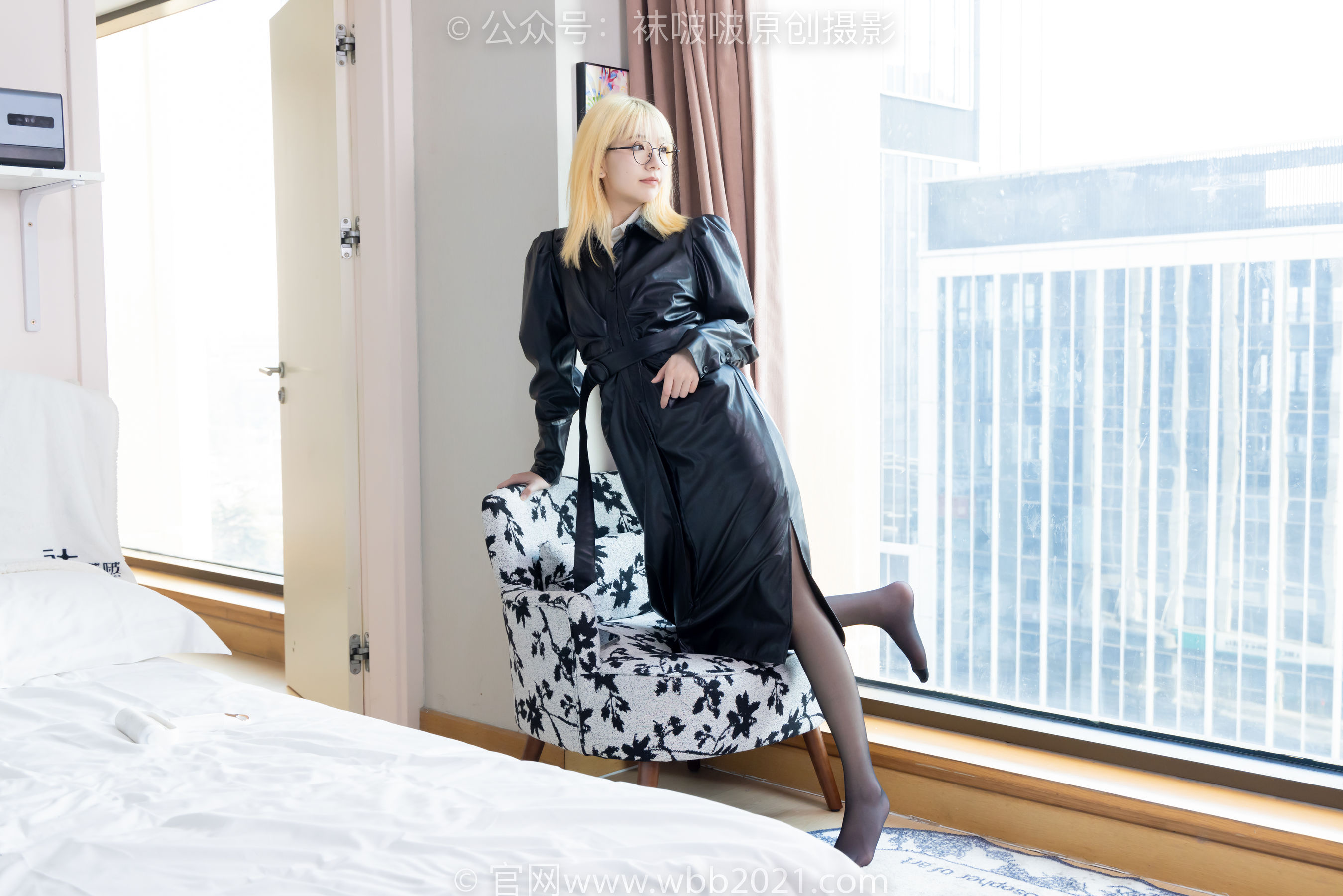 BoBoSocks袜啵啵 No.507 小甜豆 高跟长靴、薄黑丝、皮衣外套、ol风/(140P)