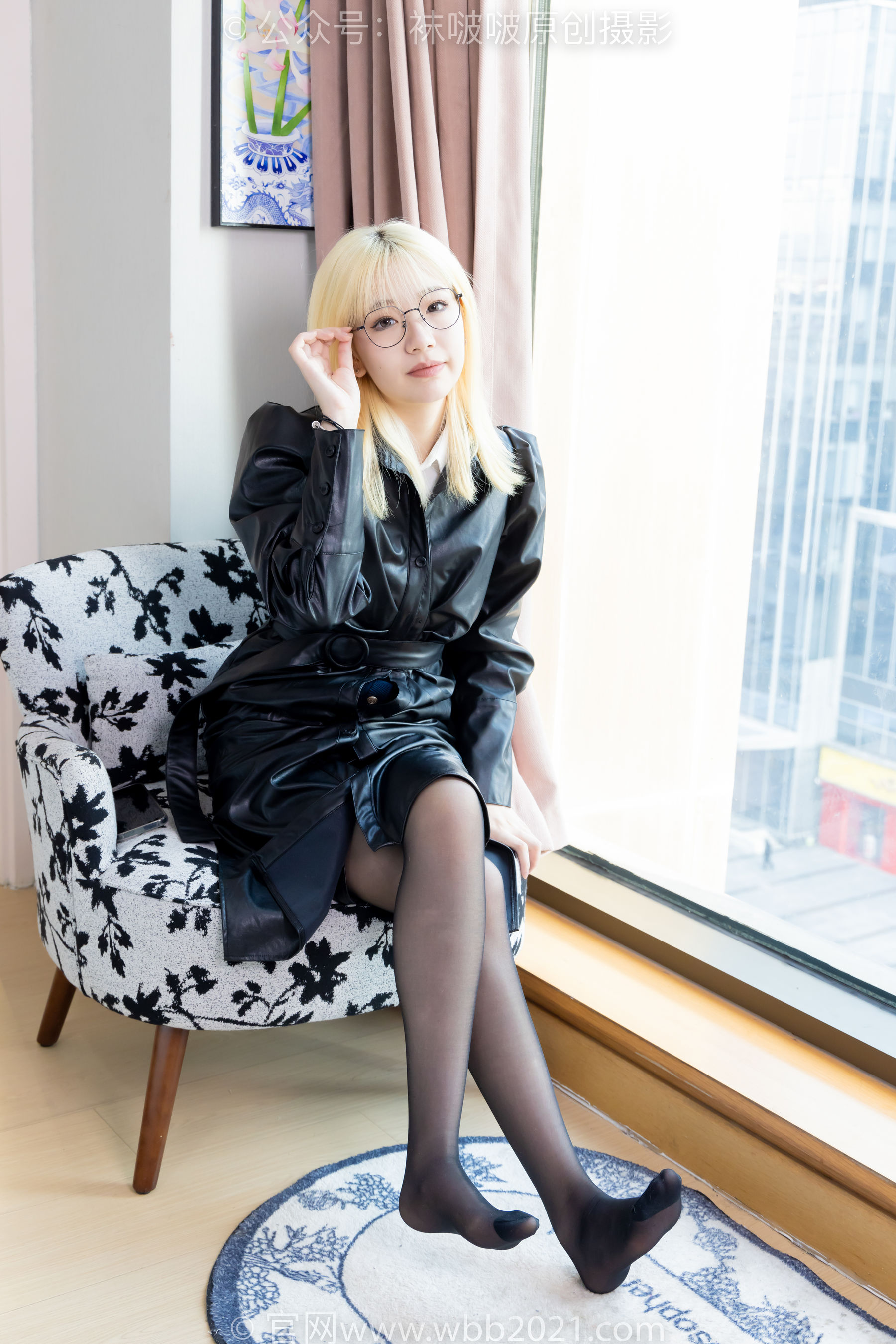 BoBoSocks袜啵啵 No.507 小甜豆 高跟长靴、薄黑丝、皮衣外套、ol风/(140P)