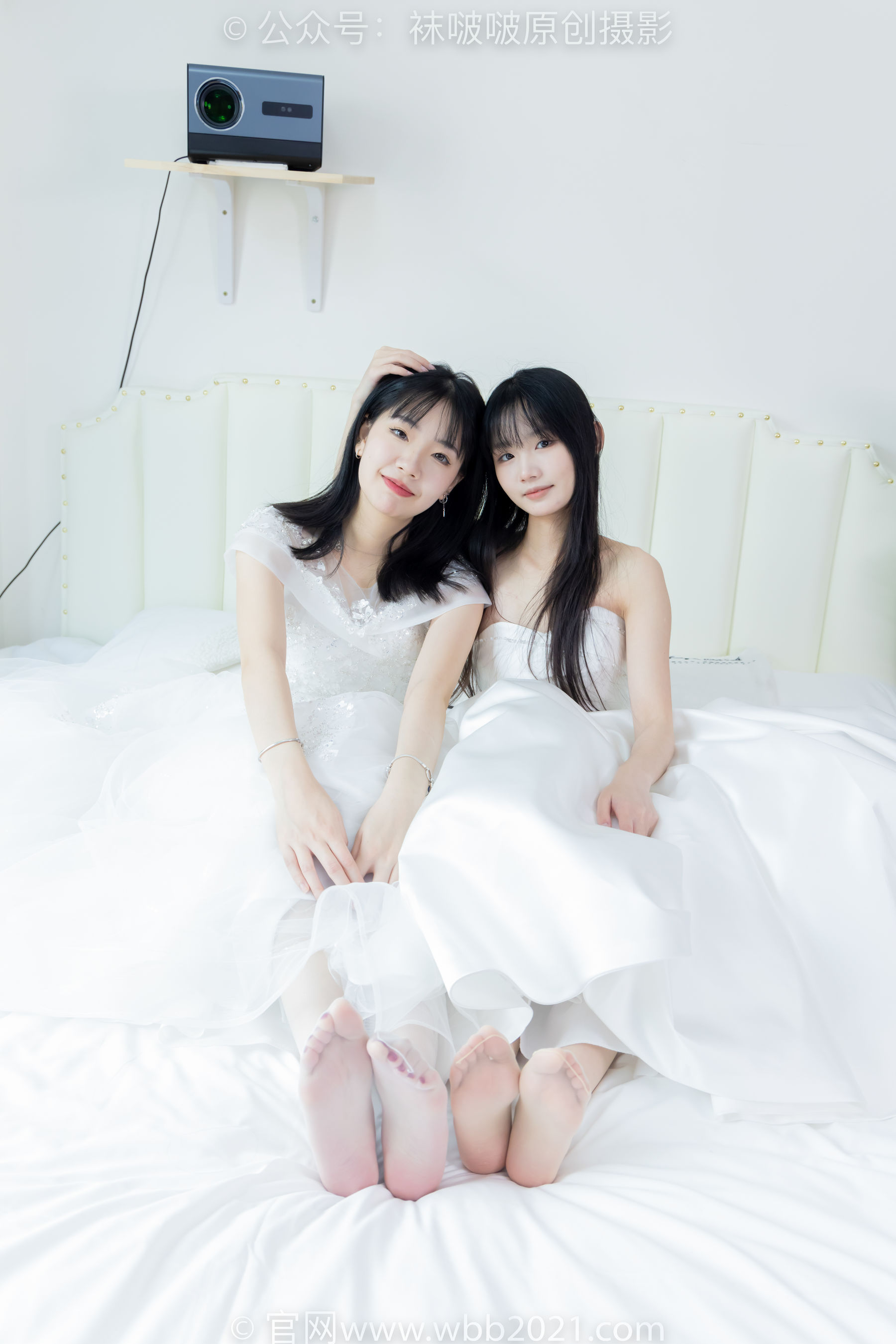 BoBoSocks袜啵啵 No.510 小甜豆&甜甜圈 - 两双高跟鞋、薄肉丝、薄白丝、婚纱主题、互相帮对方腿脚涂抹/(172P)