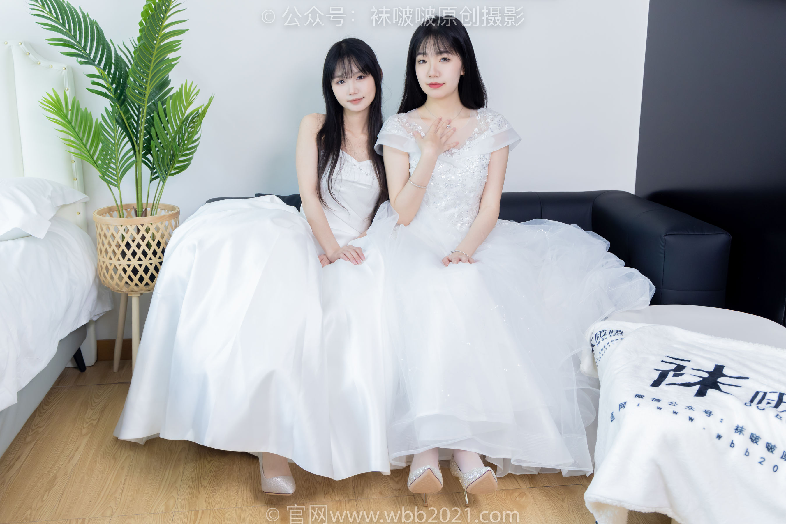 BoBoSocks袜啵啵 No.510 小甜豆&甜甜圈 - 两双高跟鞋、薄肉丝、薄白丝、婚纱主题、互相帮对方腿脚涂抹/(172P)