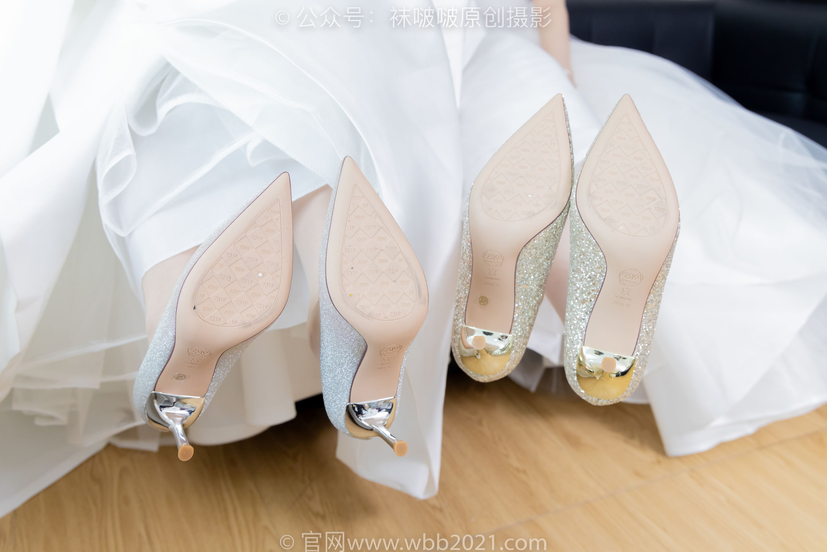 BoBoSocks袜啵啵 No.510 小甜豆&甜甜圈 - 两双高跟鞋、薄肉丝、薄白丝、婚纱主题、互相帮对方腿脚涂抹/(172P)