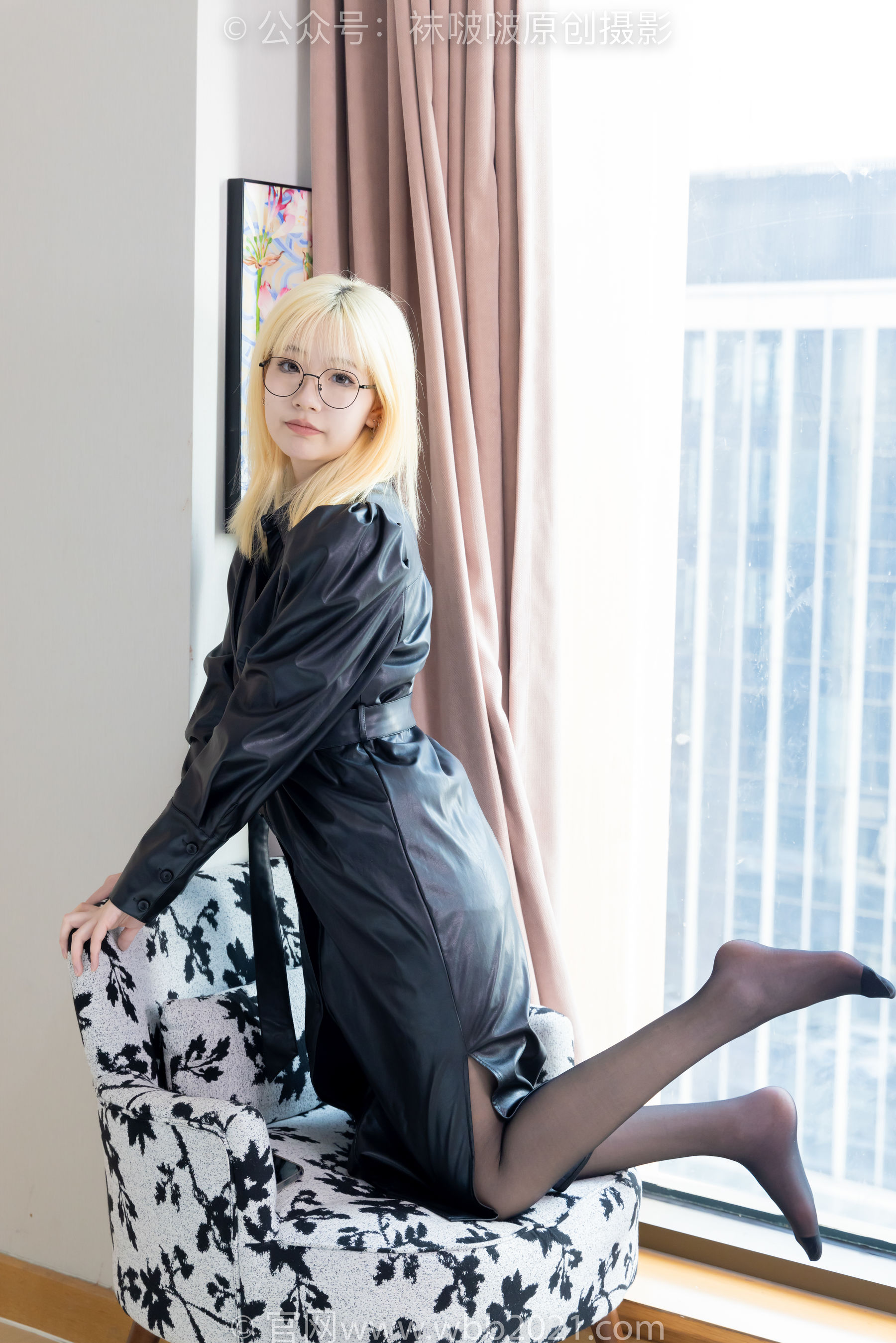 BoBoSocks袜啵啵 No.507 小甜豆 高跟长靴、薄黑丝、皮衣外套、ol风/(140P)