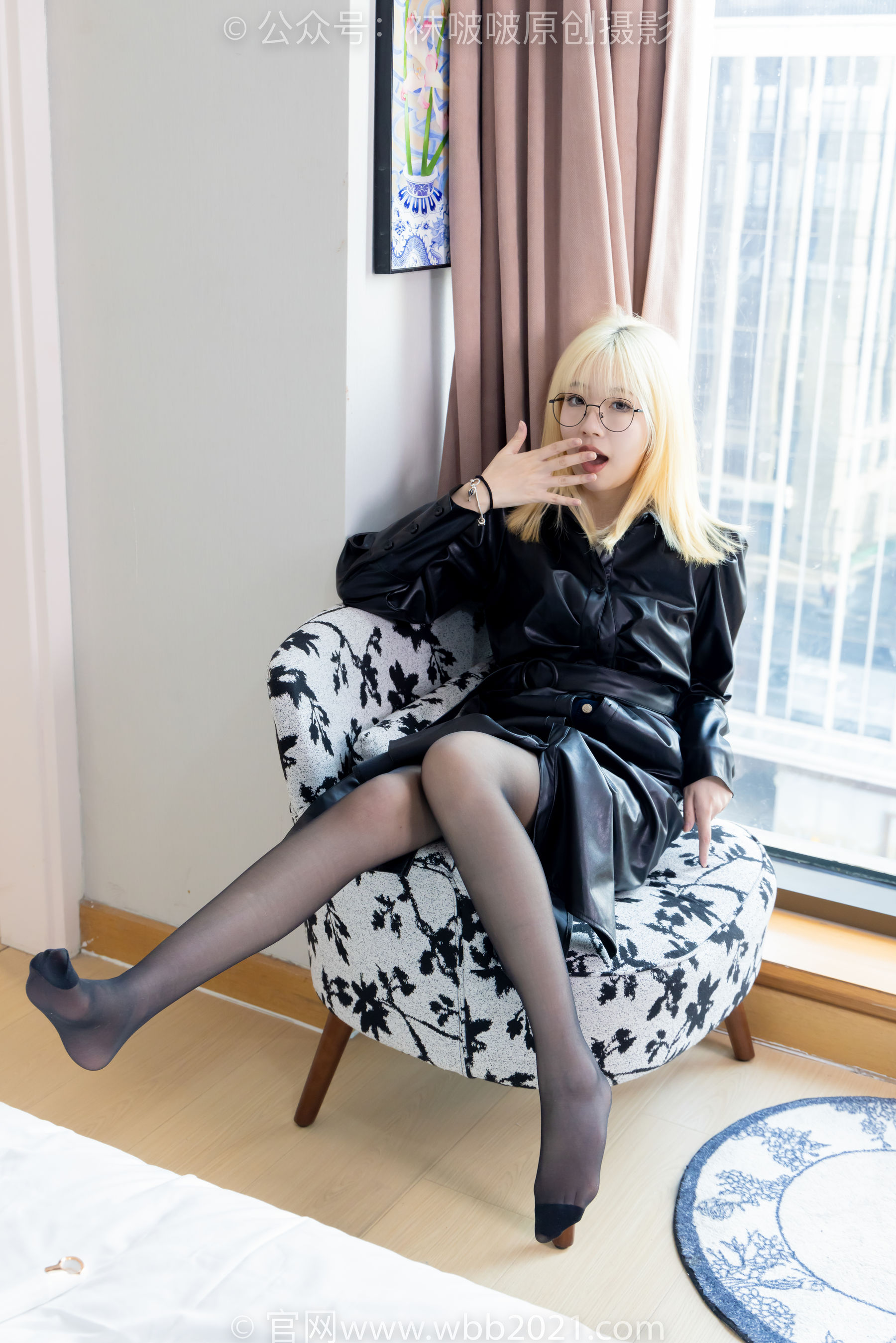 BoBoSocks袜啵啵 No.507 小甜豆 高跟长靴、薄黑丝、皮衣外套、ol风/(140P)