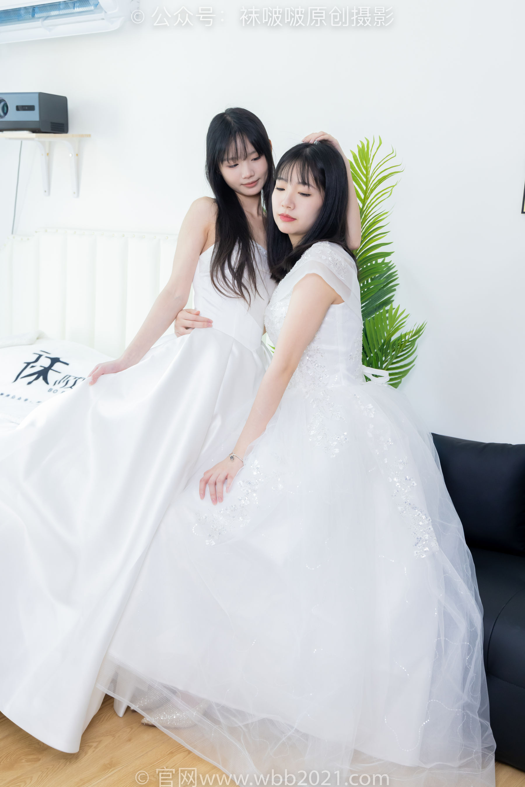 BoBoSocks袜啵啵 No.510 小甜豆&甜甜圈 - 两双高跟鞋、薄肉丝、薄白丝、婚纱主题、互相帮对方腿脚涂抹/(172P)