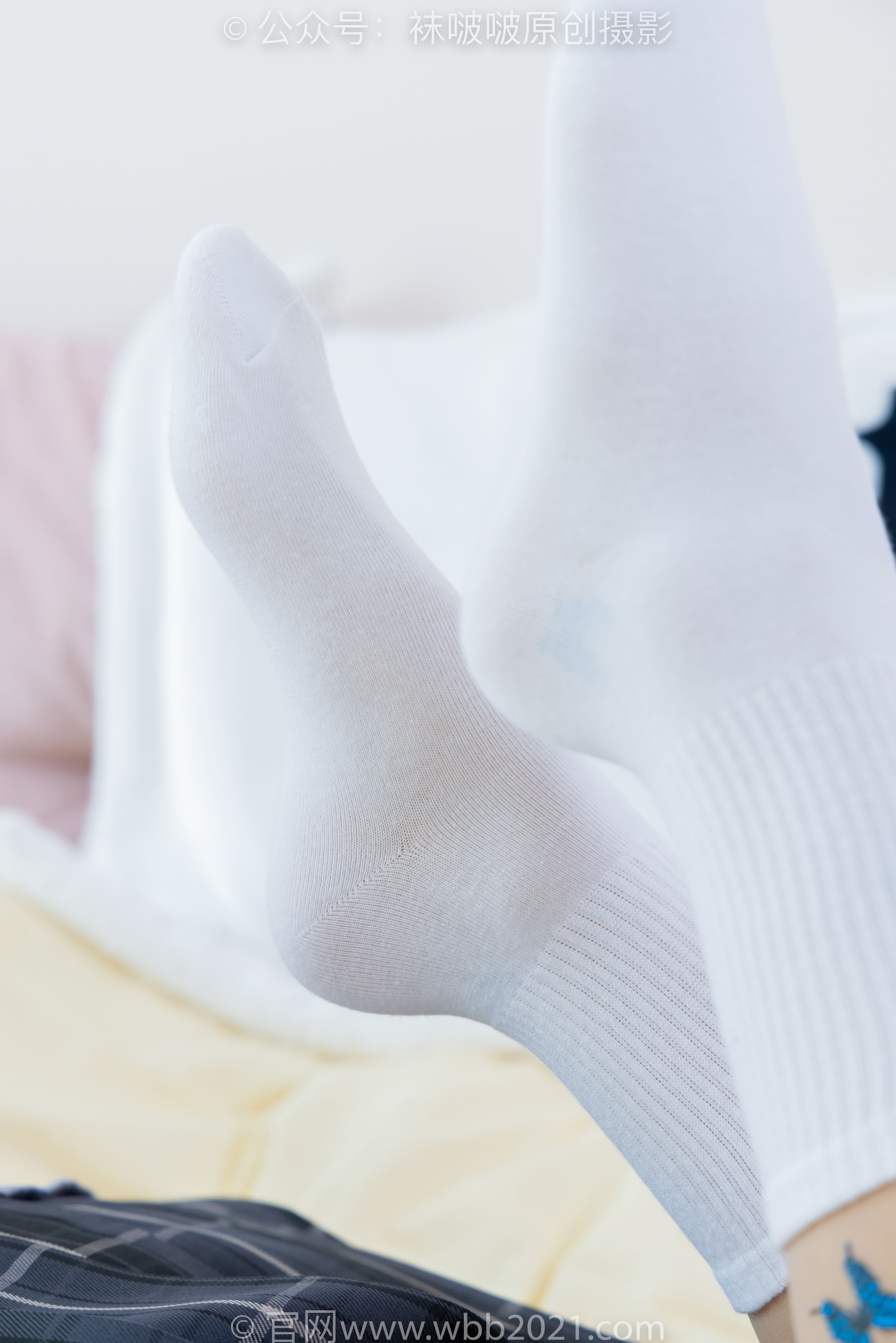 BoBoSocks袜啵啵 No.508 奶油 皮鞋、白棉袜、蝴蝶薄肉丝、jk制服/(160P)