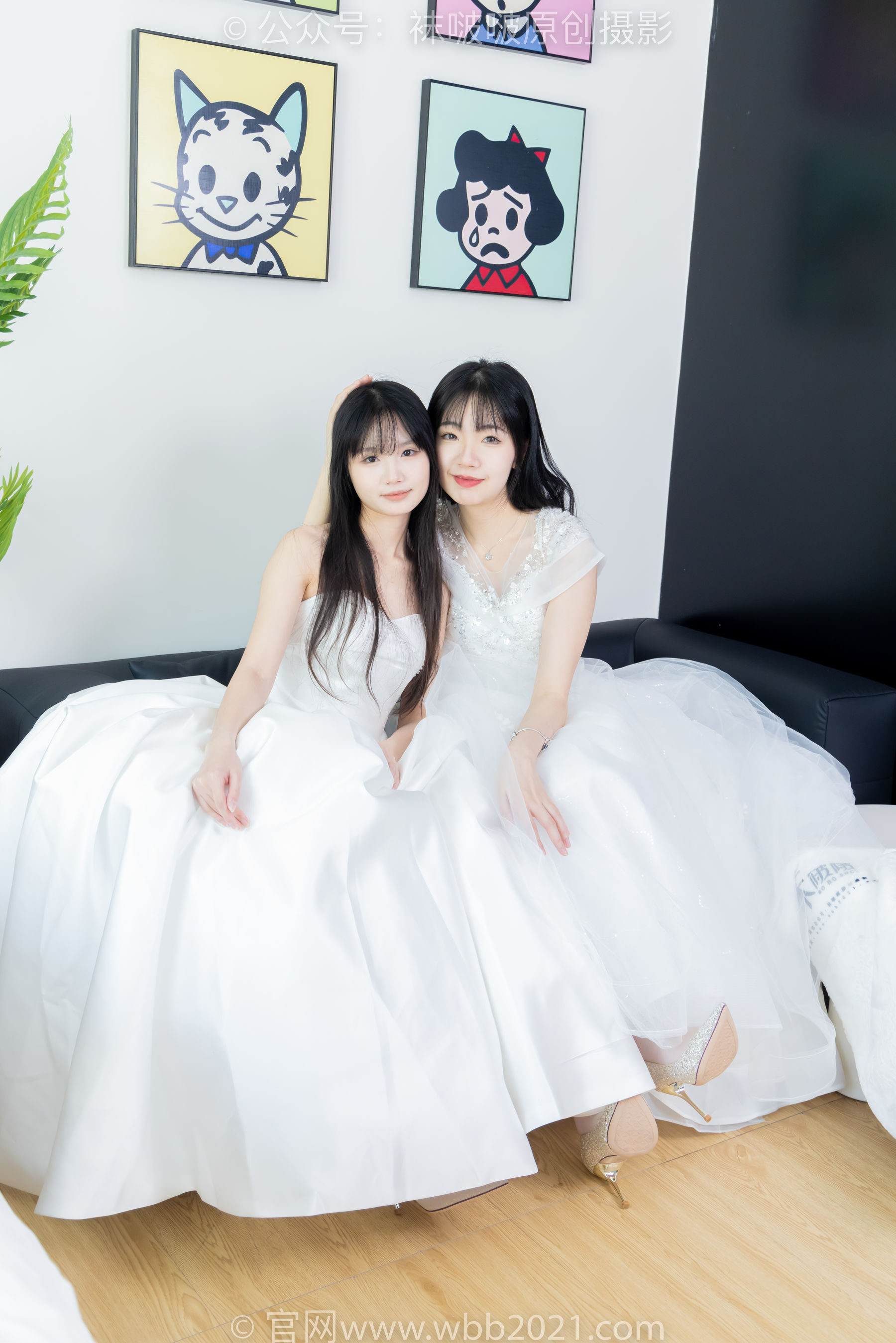 BoBoSocks袜啵啵 No.510 小甜豆&甜甜圈 - 两双高跟鞋、薄肉丝、薄白丝、婚纱主题、互相帮对方腿脚涂抹/(172P)