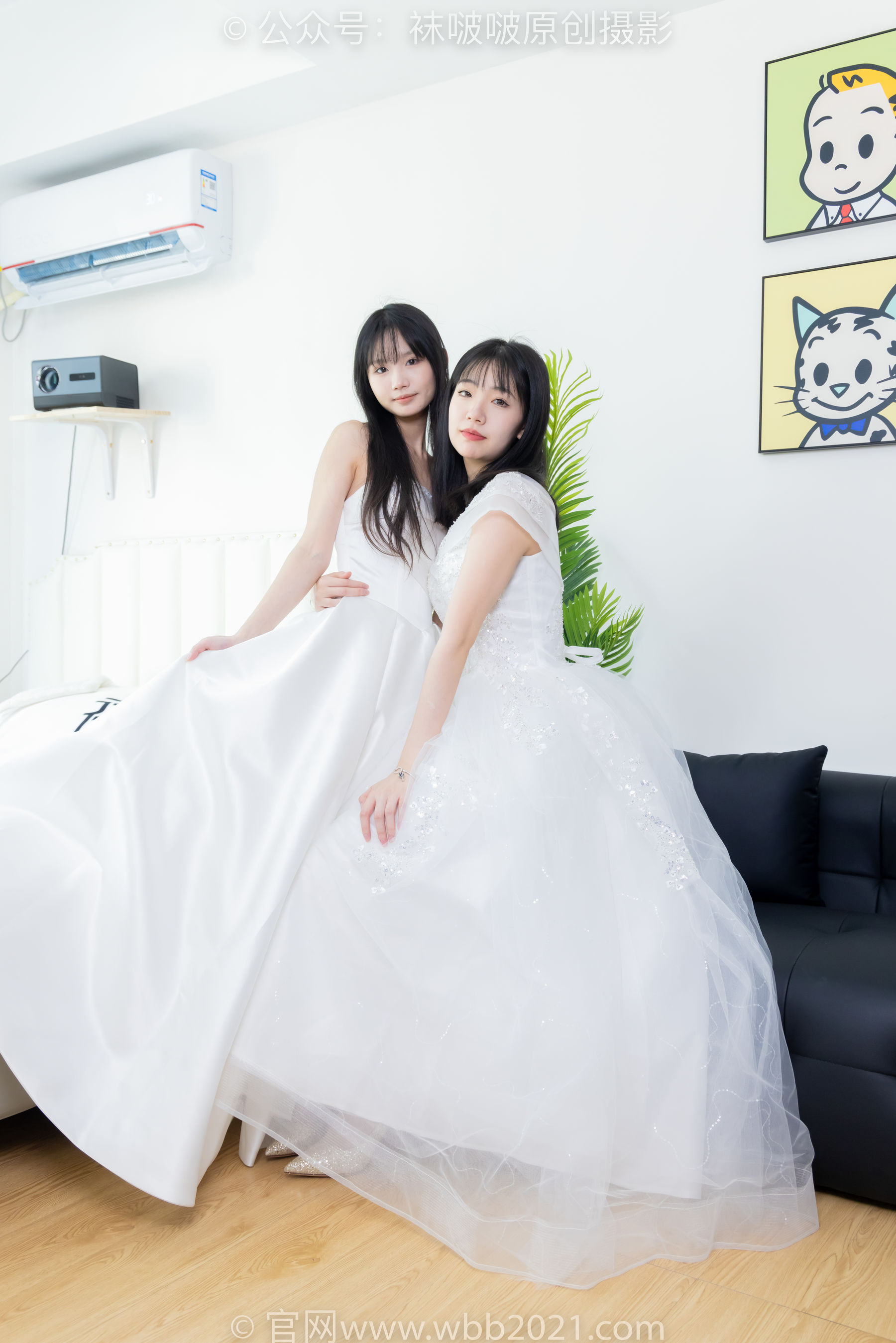 BoBoSocks袜啵啵 No.510 小甜豆&甜甜圈 - 两双高跟鞋、薄肉丝、薄白丝、婚纱主题、互相帮对方腿脚涂抹/(172P)