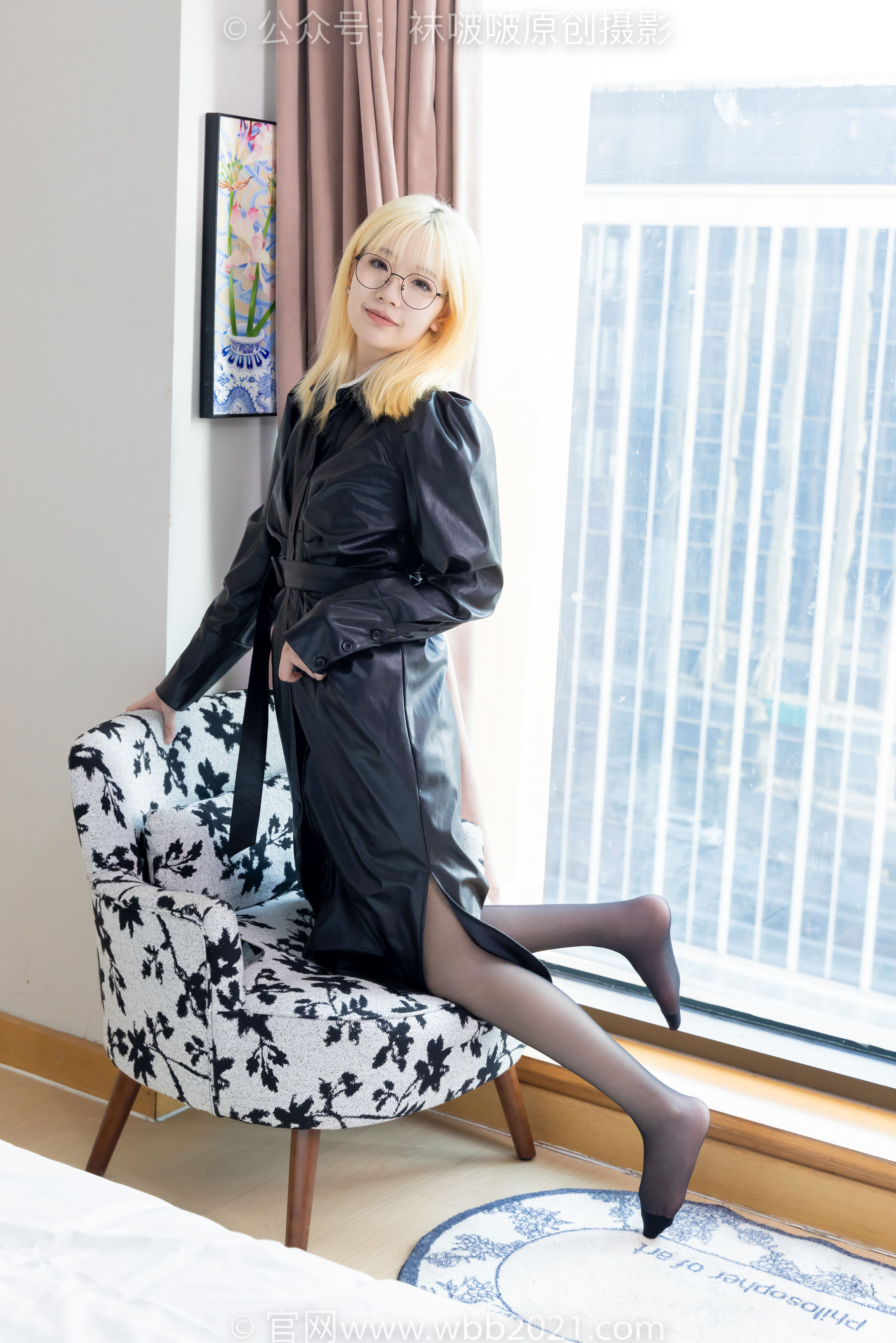 BoBoSocks袜啵啵 No.507 小甜豆 高跟长靴、薄黑丝、皮衣外套、ol风/(140P)