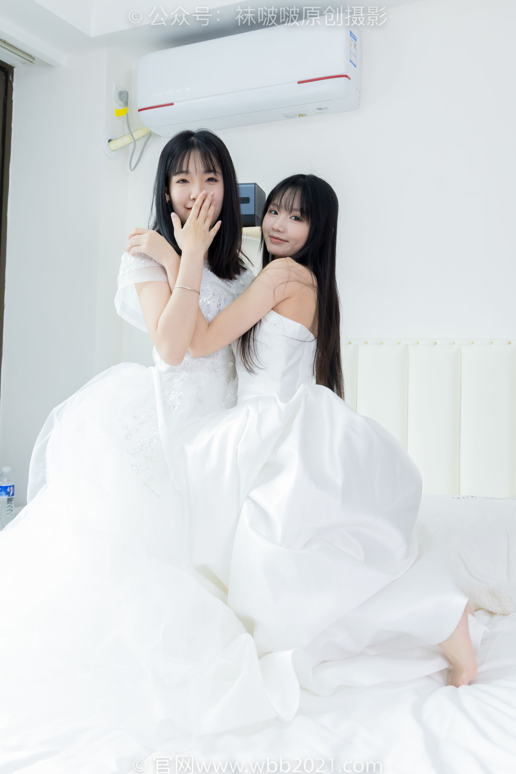 BoBoSocks袜啵啵 No.510 小甜豆&甜甜圈 - 两双高跟鞋、薄肉丝、薄白丝、婚纱主题、互相帮对方腿脚涂抹/(172P)