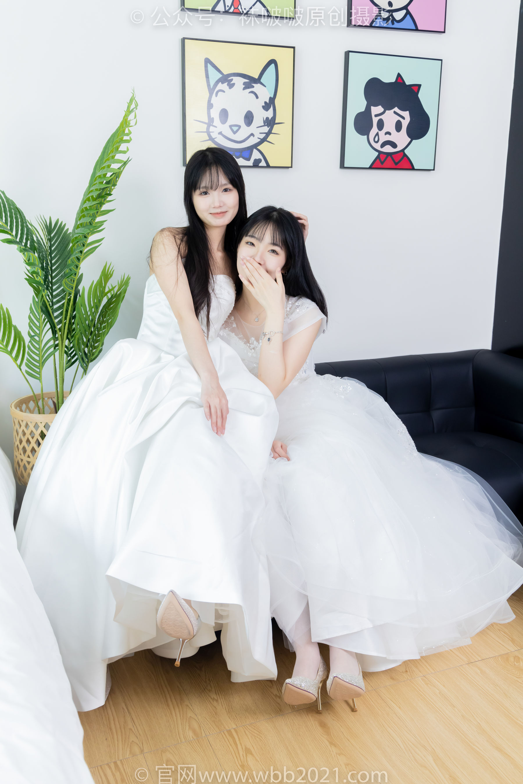 BoBoSocks袜啵啵 No.510 小甜豆&甜甜圈 - 两双高跟鞋、薄肉丝、薄白丝、婚纱主题、互相帮对方腿脚涂抹/(172P)