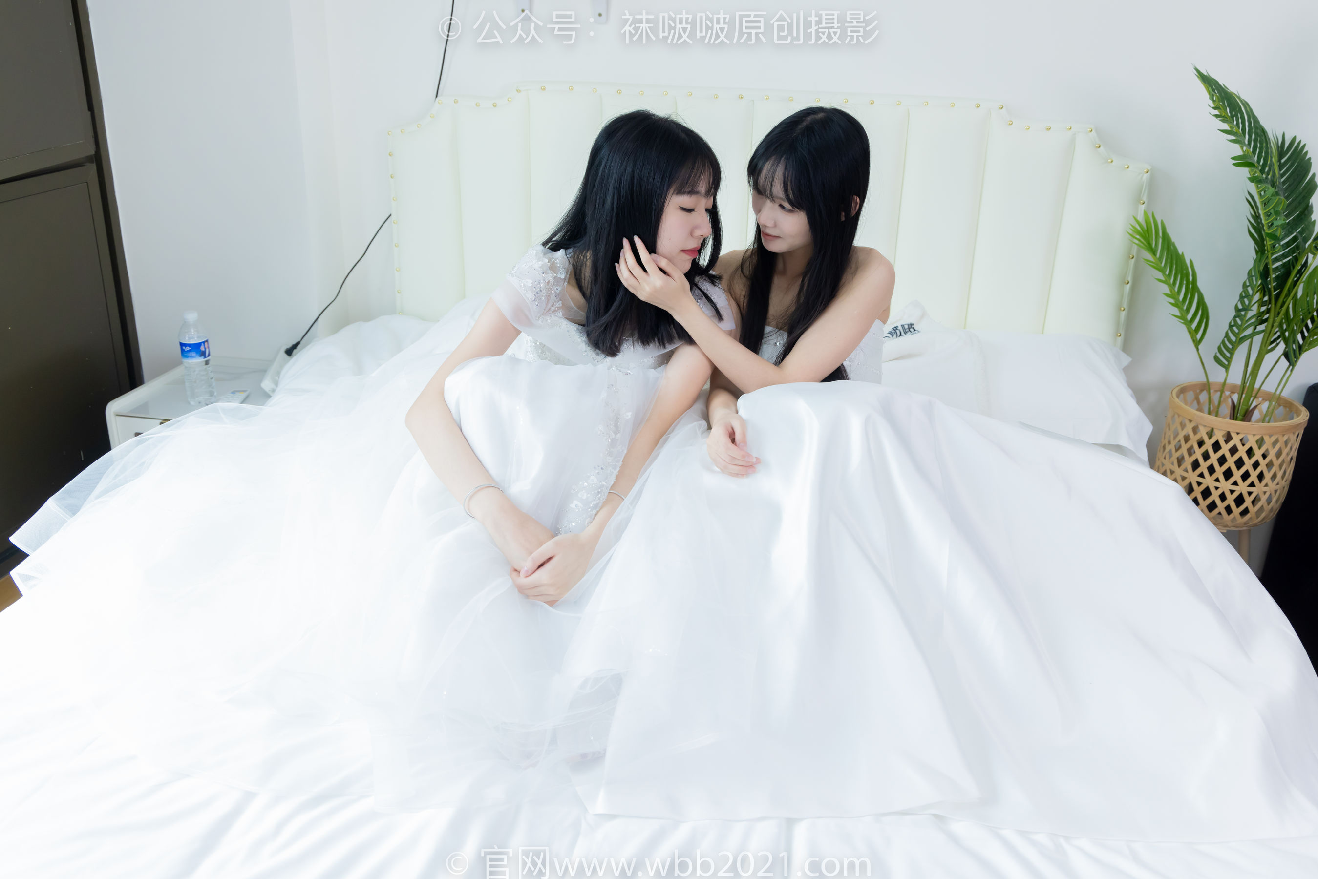 BoBoSocks袜啵啵 No.510 小甜豆&甜甜圈 - 两双高跟鞋、薄肉丝、薄白丝、婚纱主题、互相帮对方腿脚涂抹/(172P)