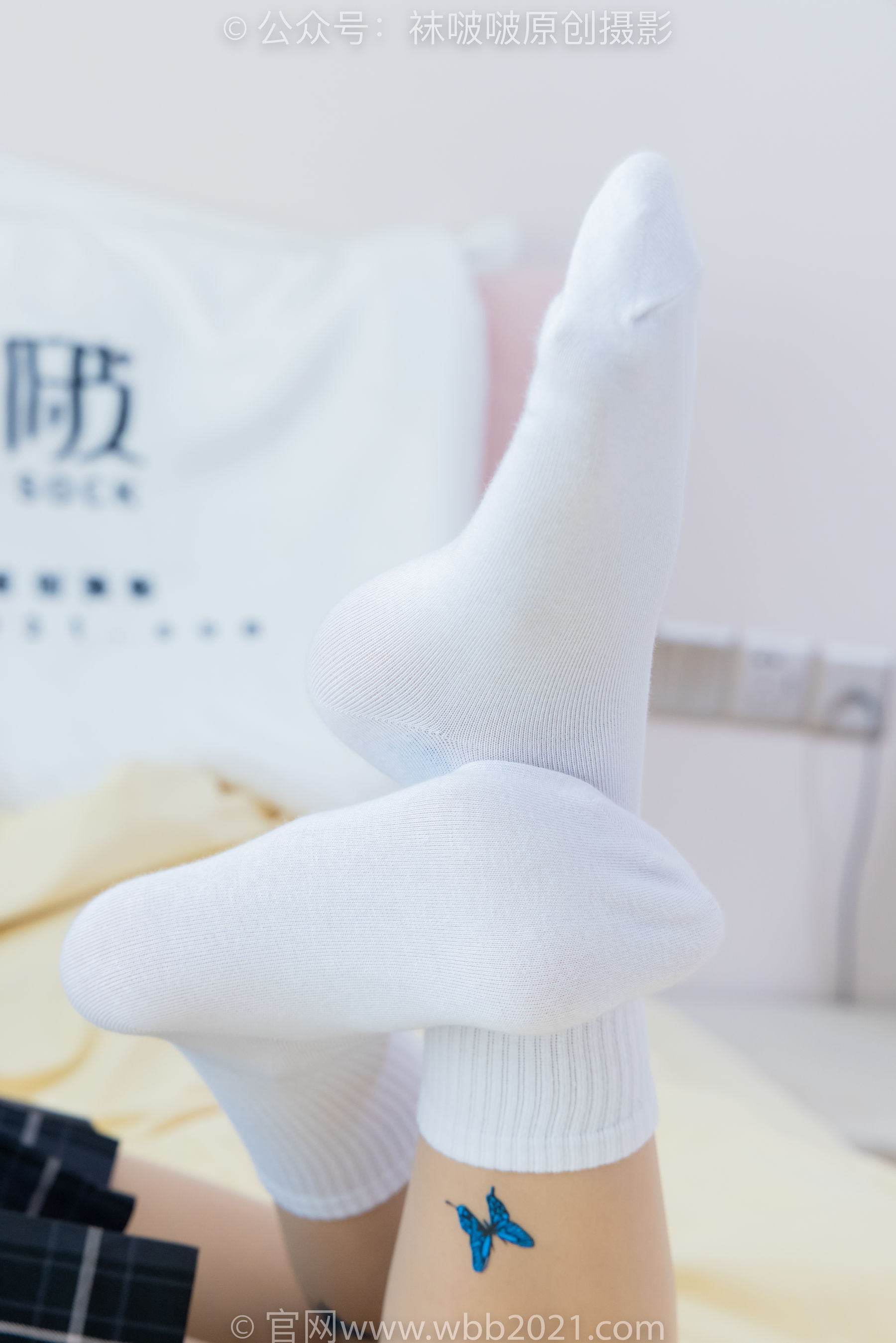 BoBoSocks袜啵啵 No.508 奶油 皮鞋、白棉袜、蝴蝶薄肉丝、jk制服/(160P)