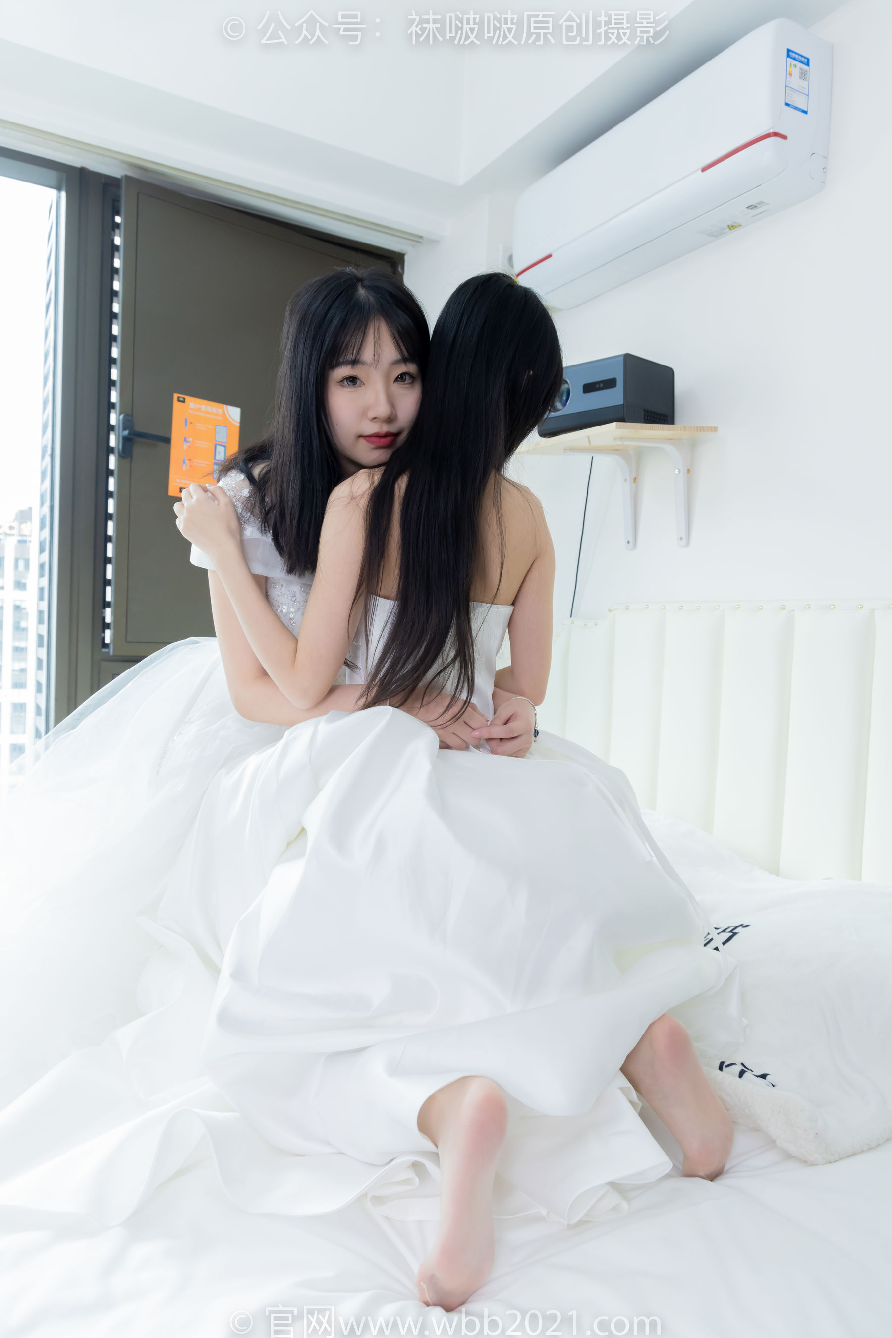 BoBoSocks袜啵啵 No.510 小甜豆&甜甜圈 - 两双高跟鞋、薄肉丝、薄白丝、婚纱主题、互相帮对方腿脚涂抹/(172P)