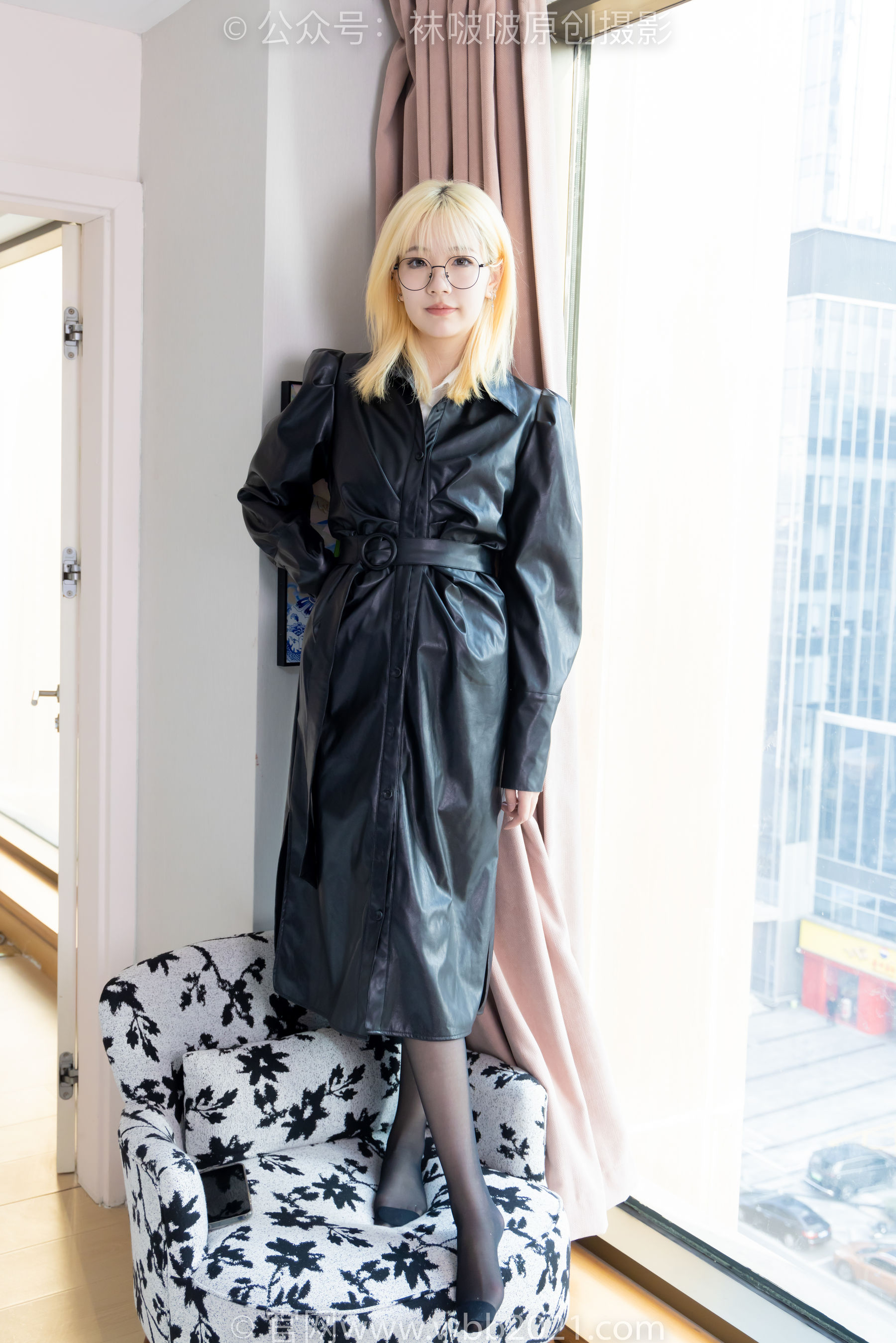 BoBoSocks袜啵啵 No.507 小甜豆 高跟长靴、薄黑丝、皮衣外套、ol风/(140P)