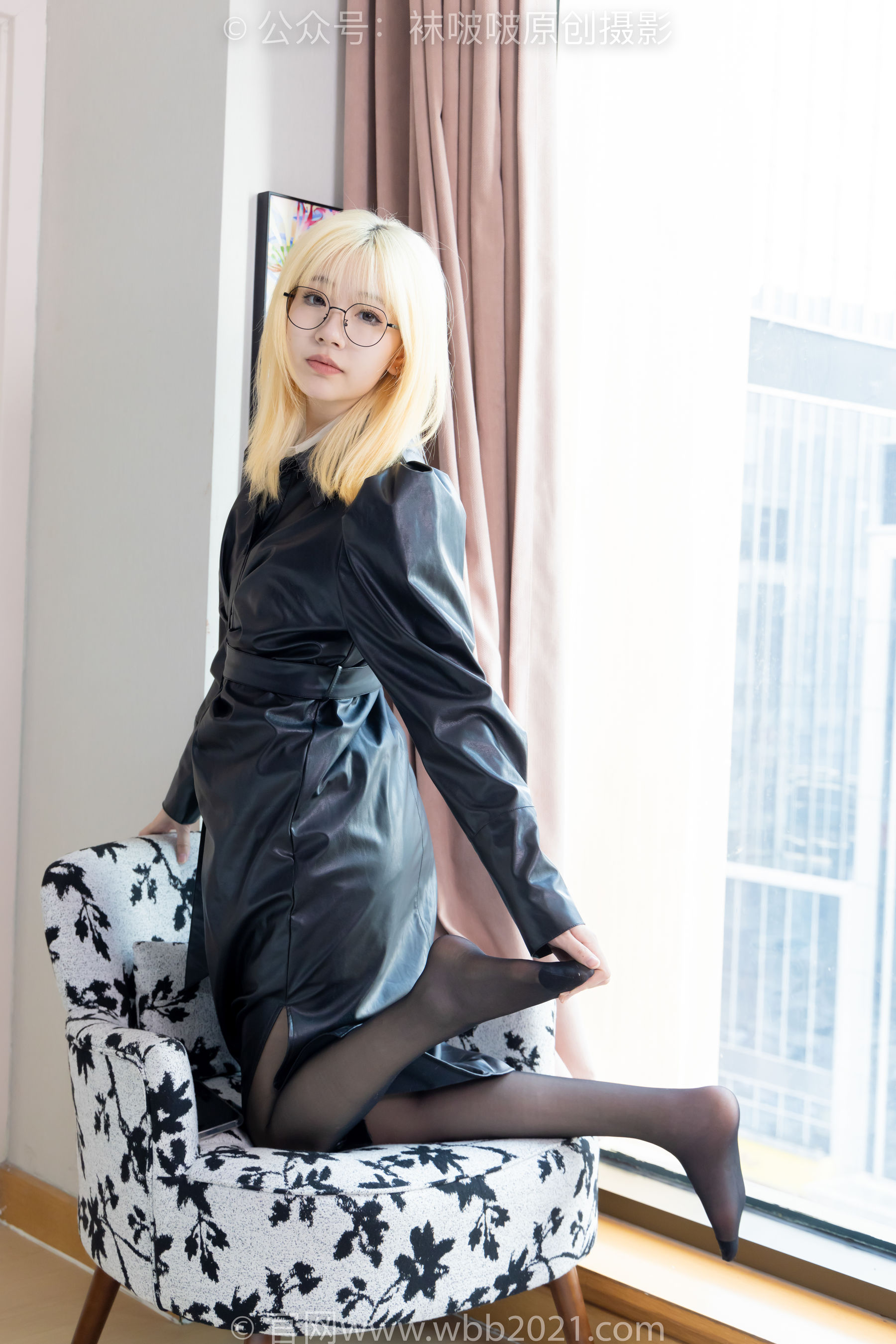 BoBoSocks袜啵啵 No.507 小甜豆 高跟长靴、薄黑丝、皮衣外套、ol风/(140P)