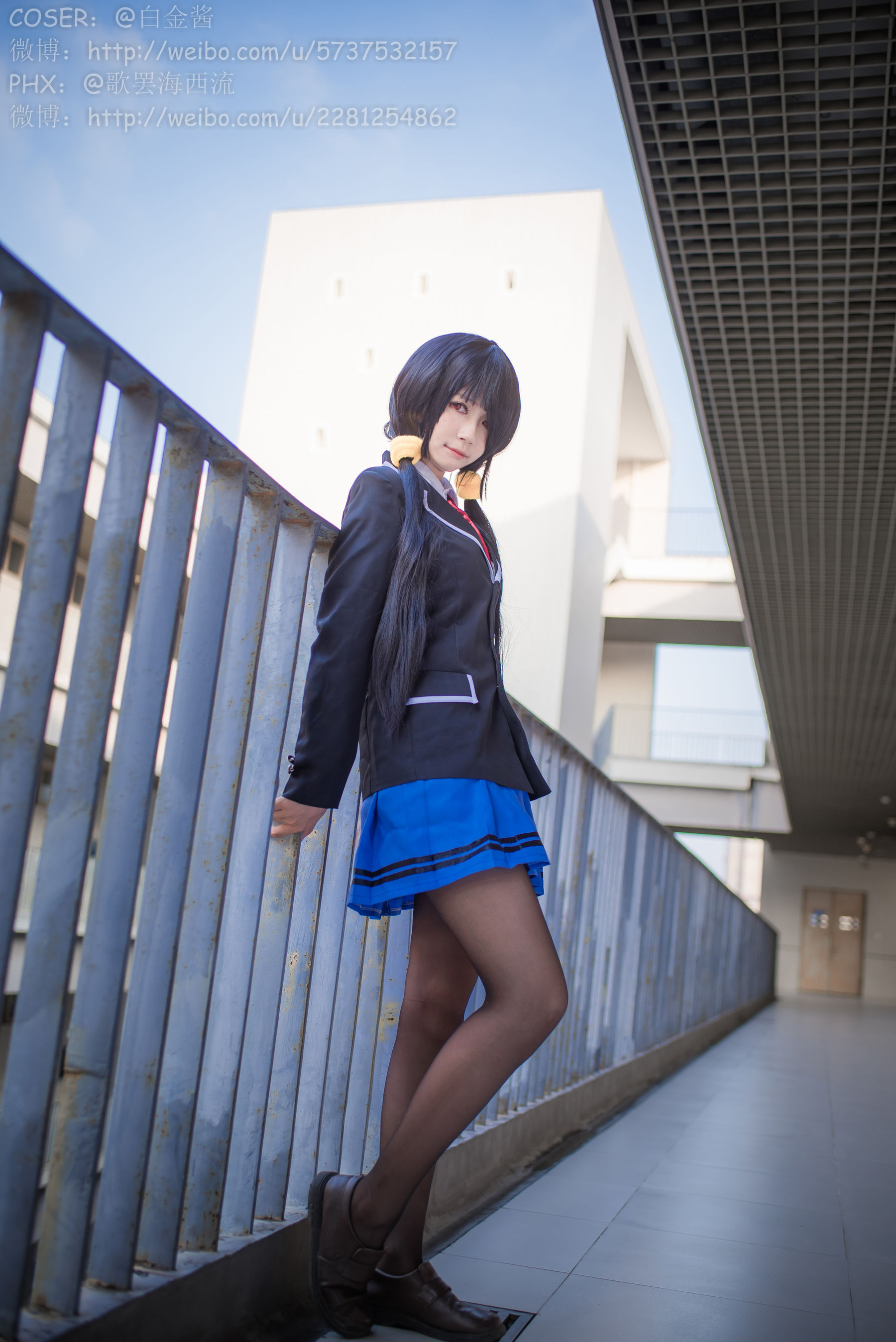 白金Saki写真 - 制服黑丝/(28P)