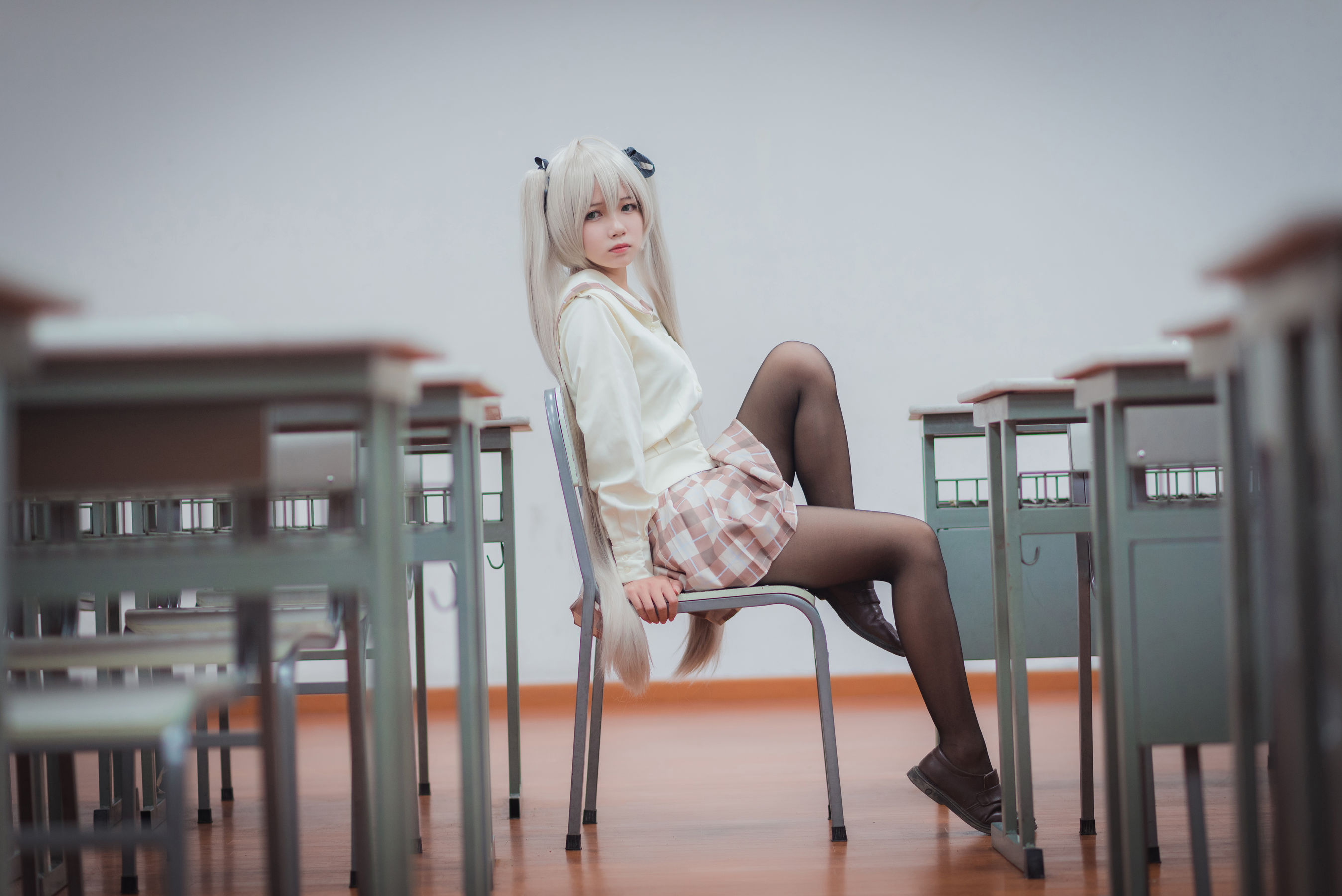 白金Saki写真 - 五更琉璃 校服/(13P)