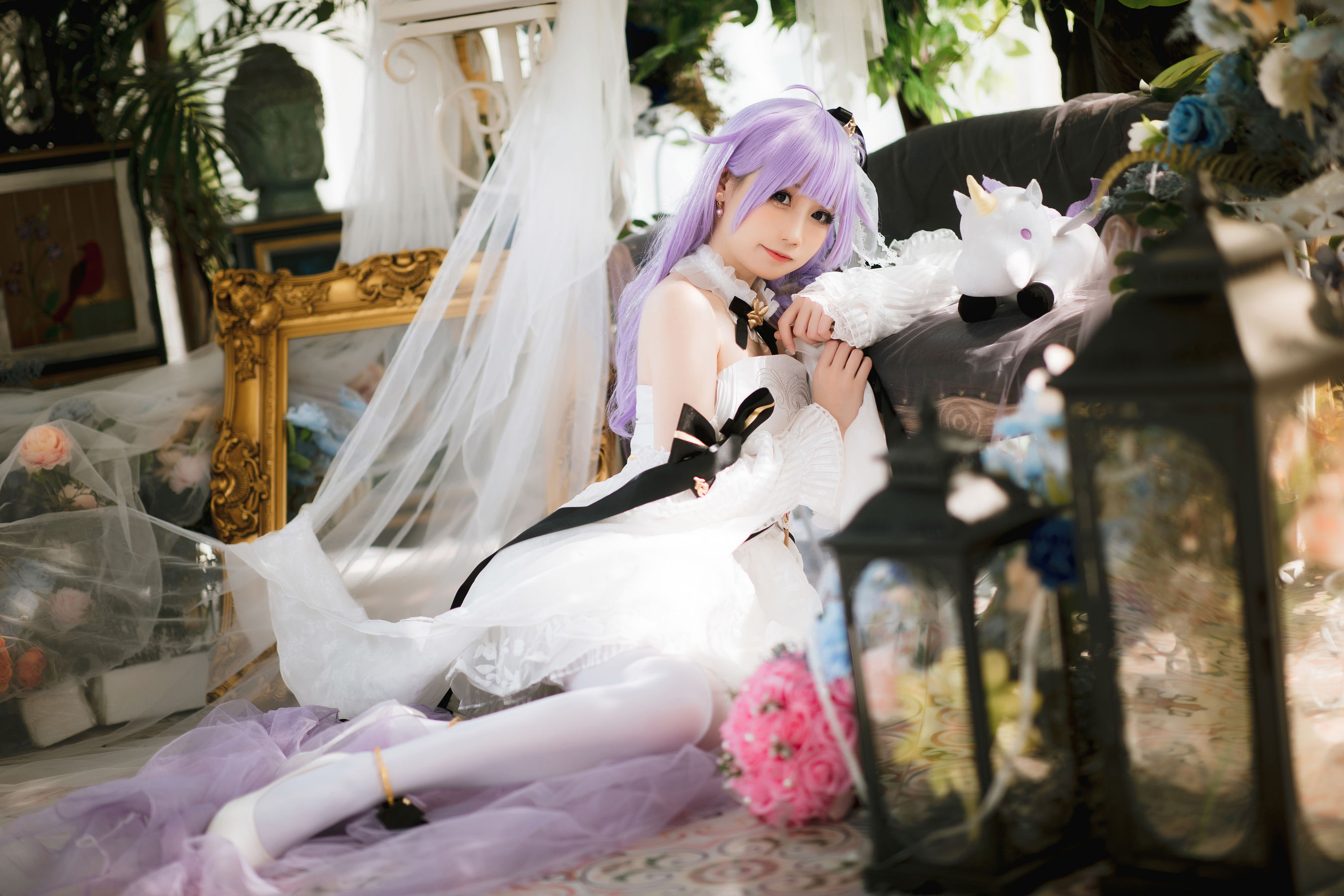 焖焖碳 - 婚纱独角兽/(25P)