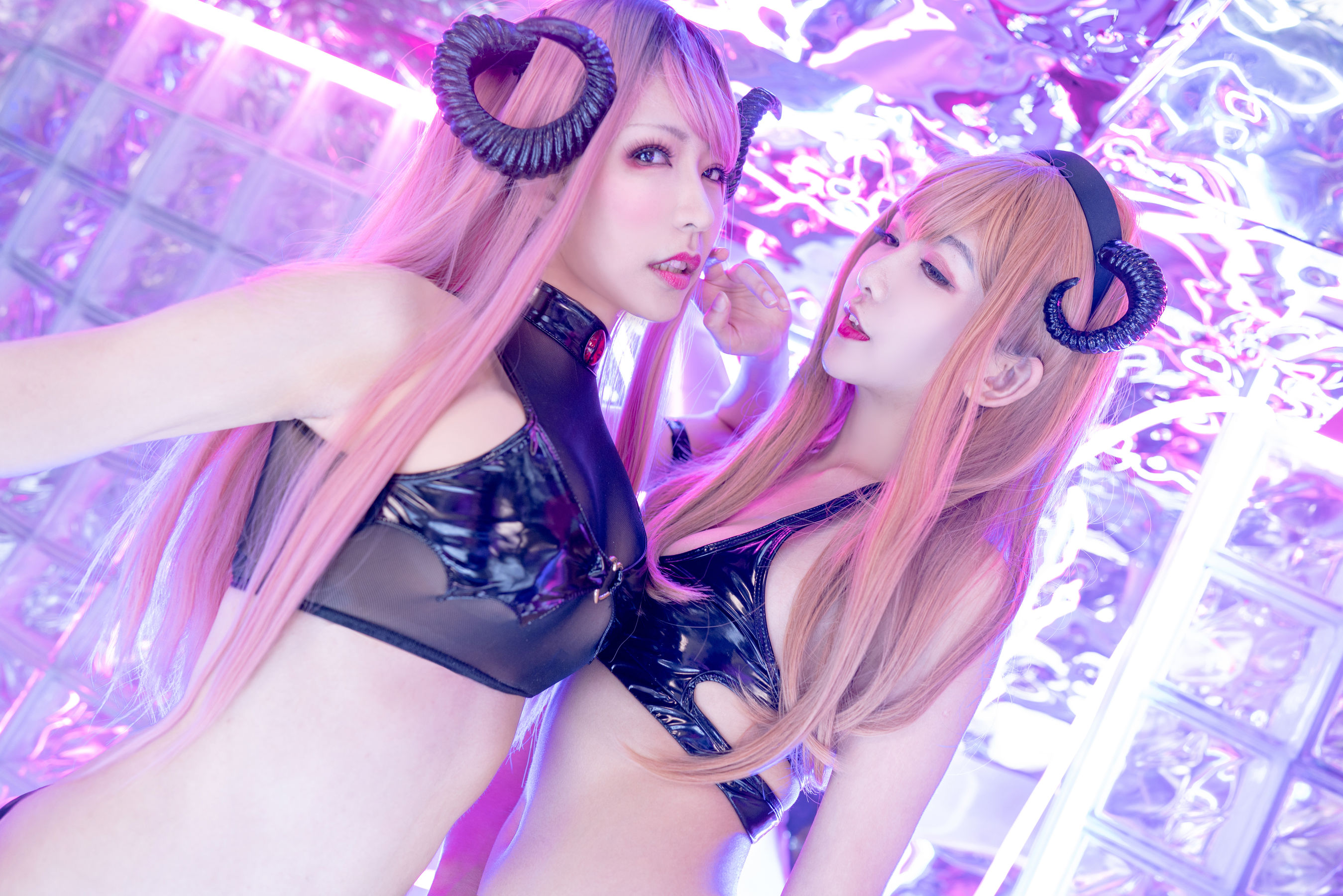 源纱希喵喵喵&镜子 - 魅魔双人/(28P)