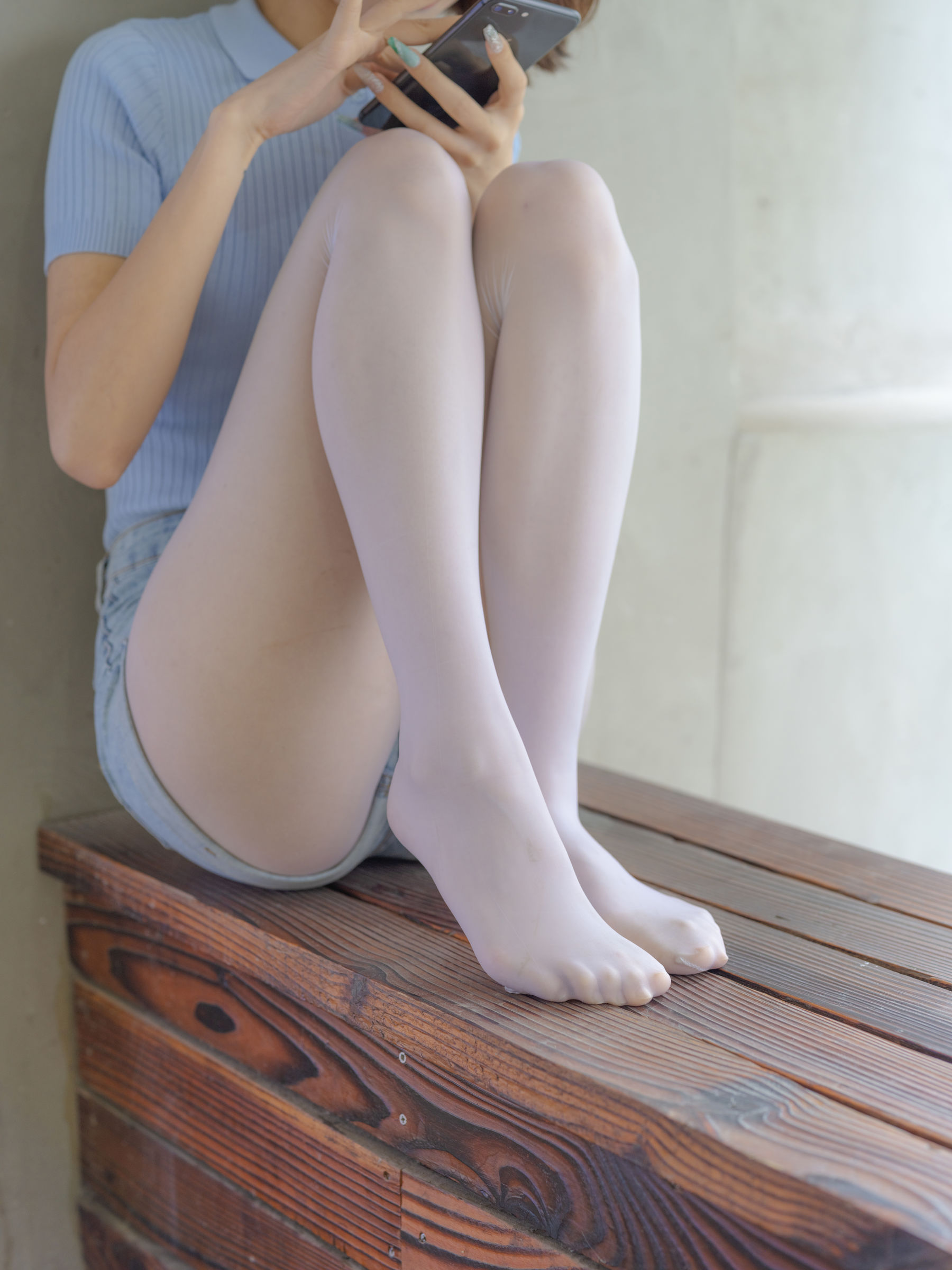 森萝财团写真 - 媛媛 试拍 15D超薄白丝/(59P)