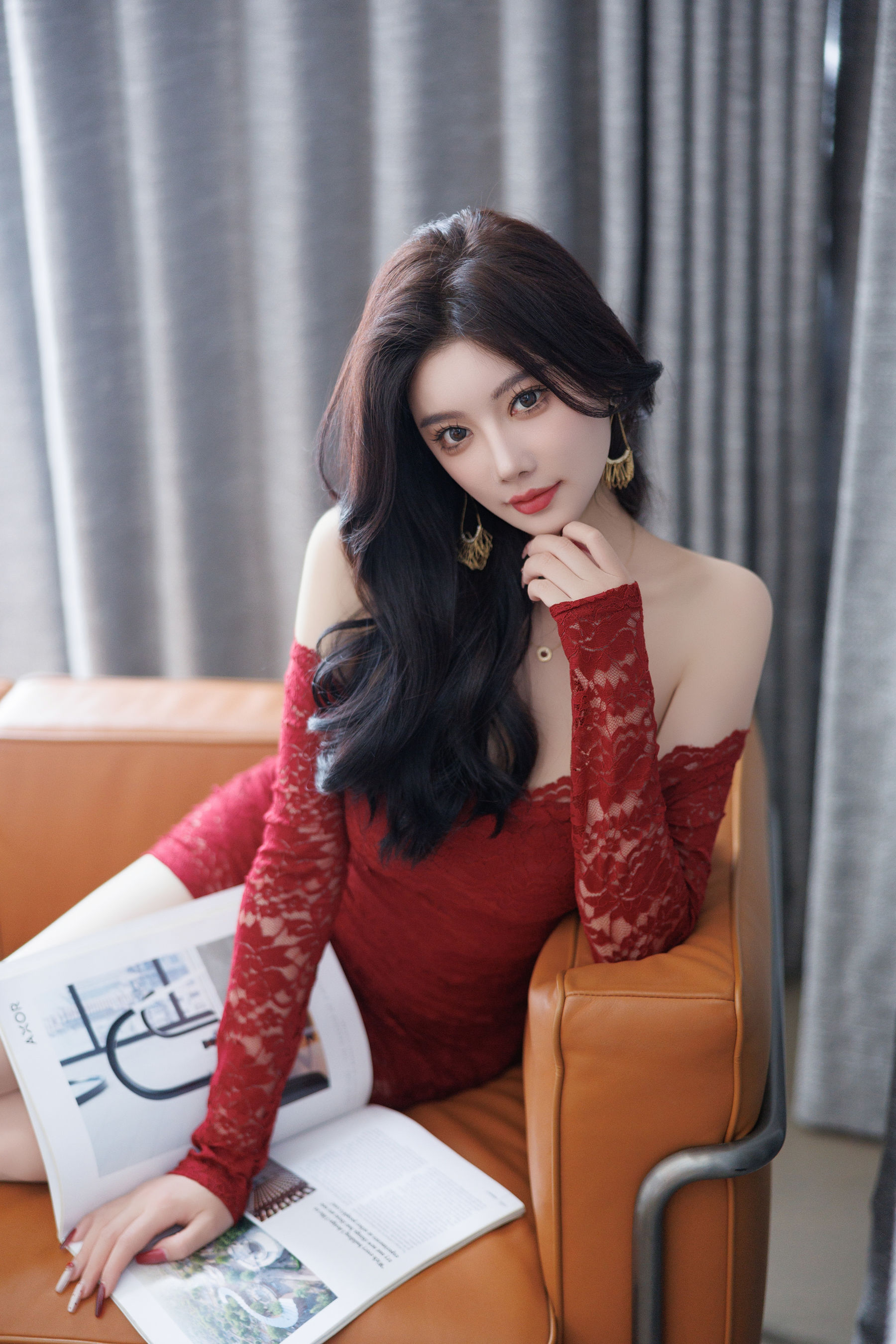 杨晨晨 - 红色连衣短裙/(103P)