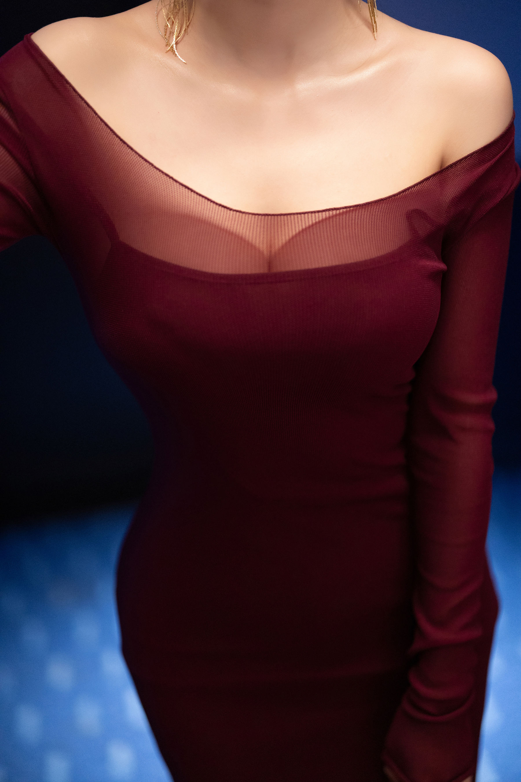 杨晨晨 - 紫色连衣短裙/(100P)