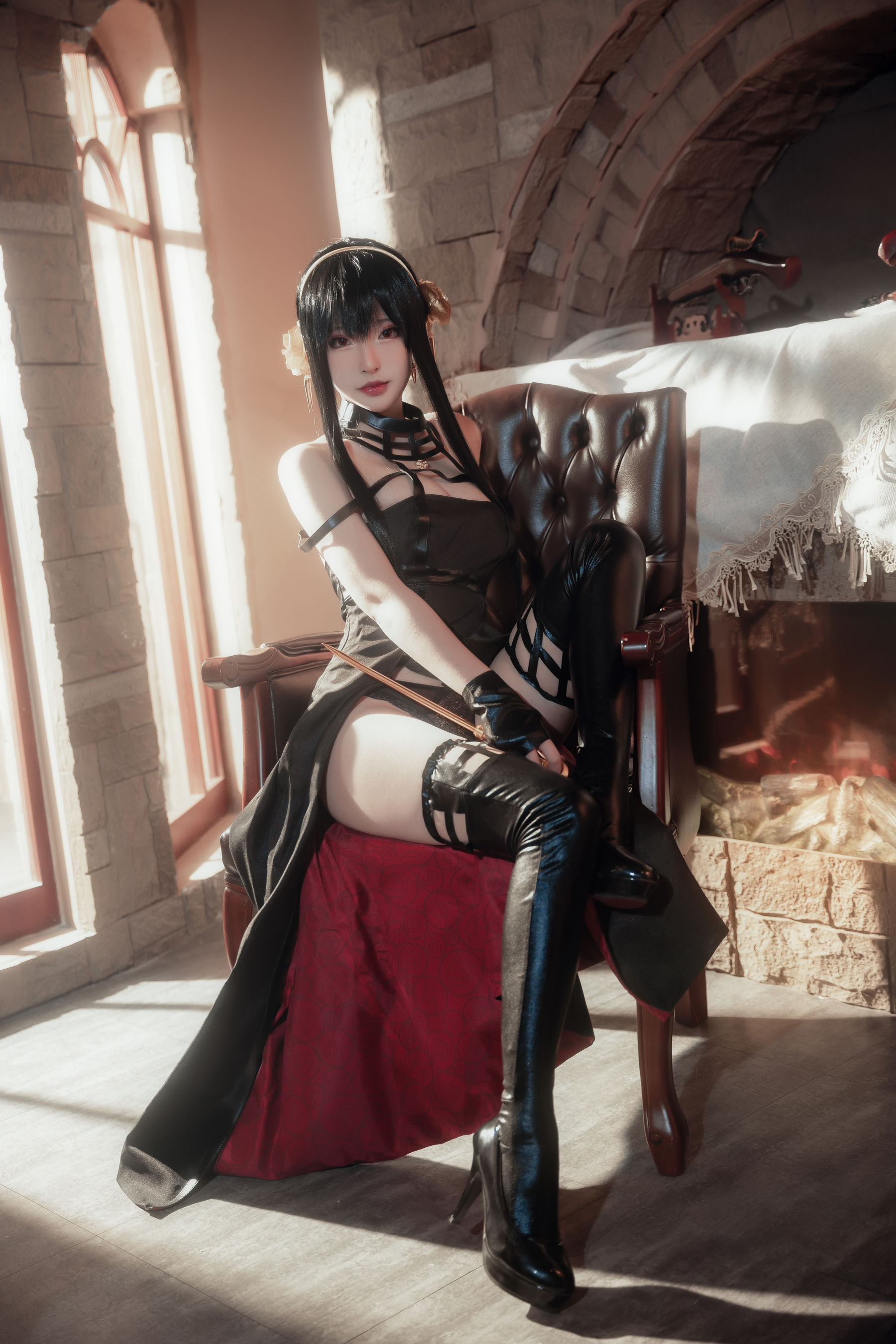 尤物清水由乃 - 间谍过家家 约尔战斗服/(30P)