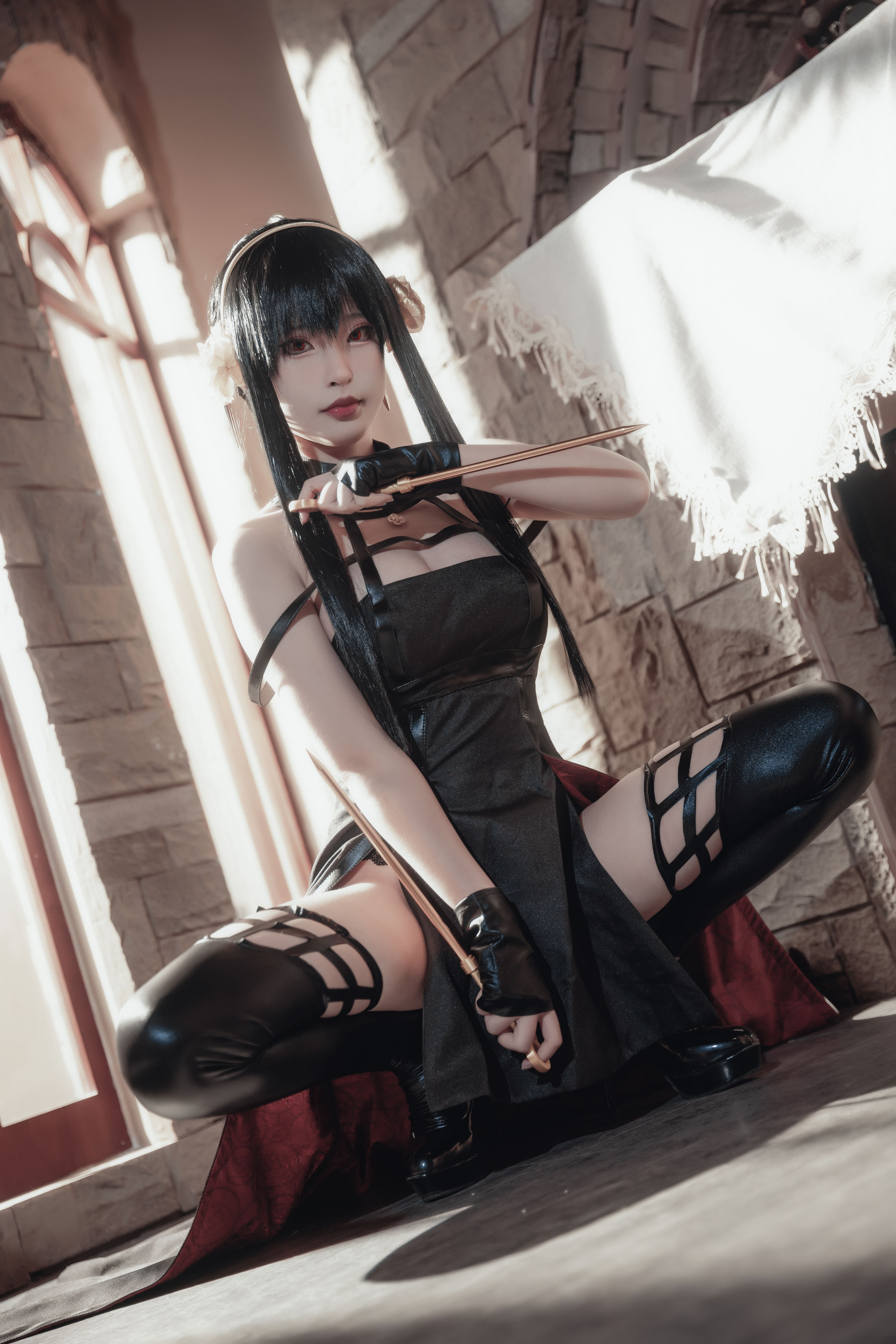 尤物清水由乃 - 间谍过家家 约尔战斗服/(30P)